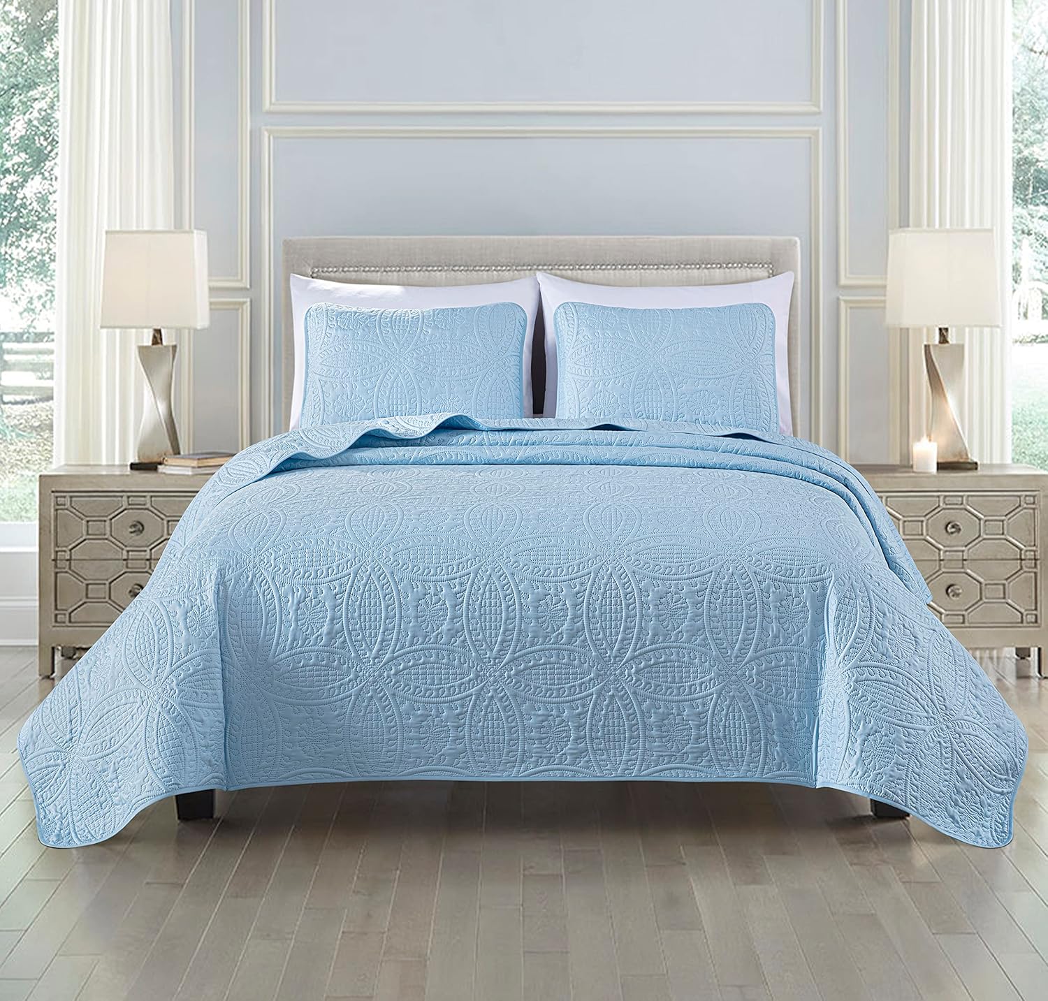 Chezmoi Collection - Set Copriletto Austin King, Blu - immagine 1