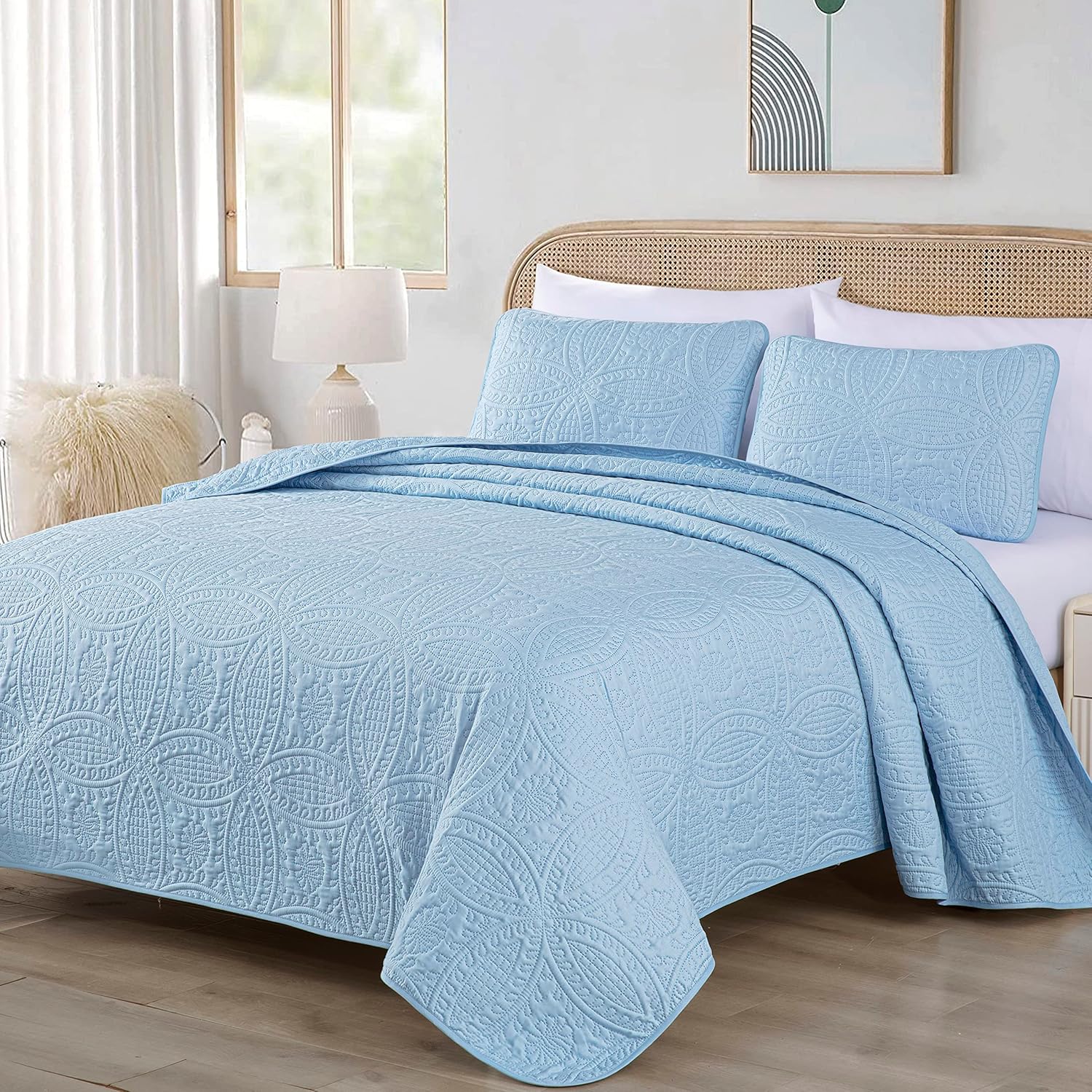 Chezmoi Collection - Set Copriletto Austin King, Blu - immagine 2