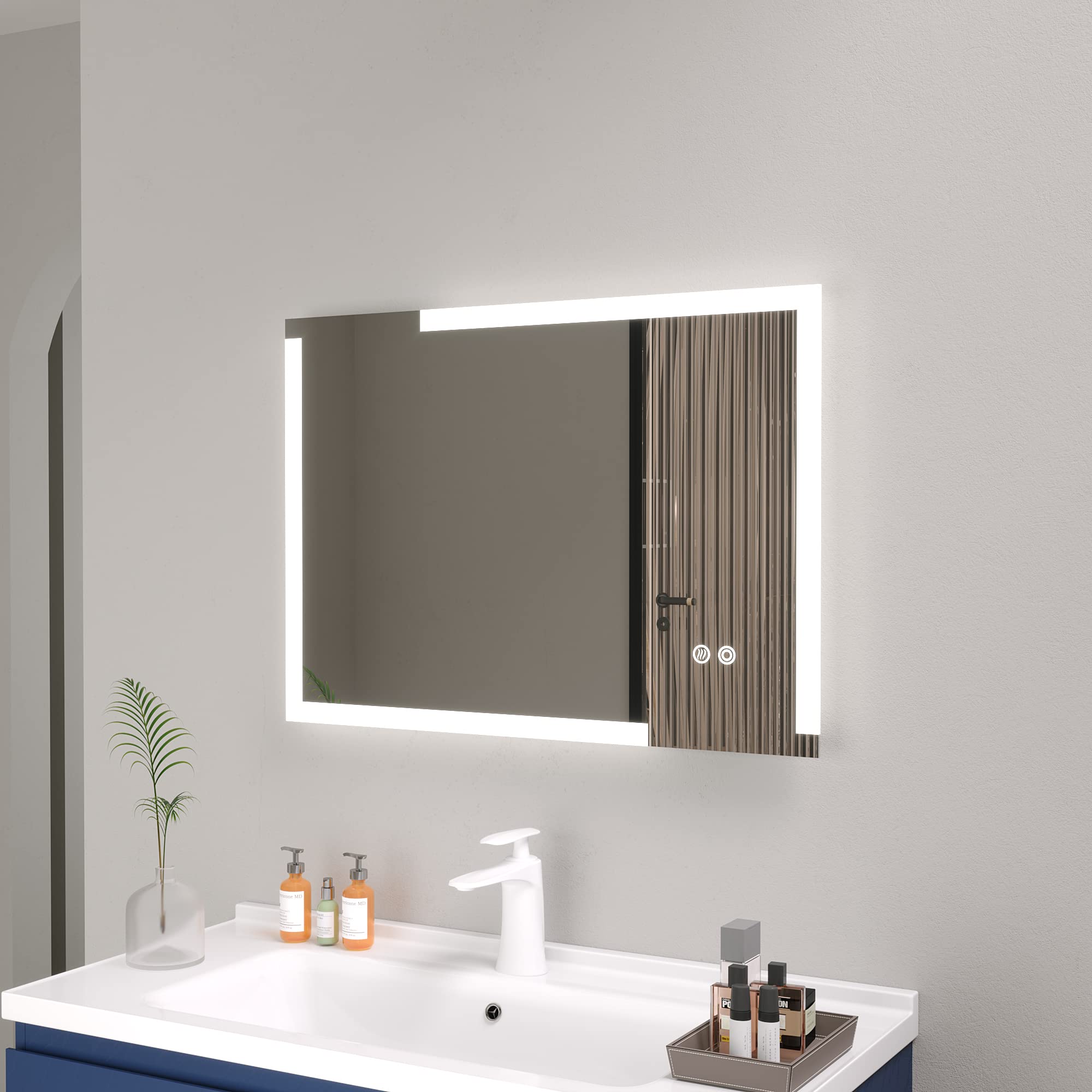 Plumbsys Specchio Bagno LED 50x70cm Anti-Appannamento
