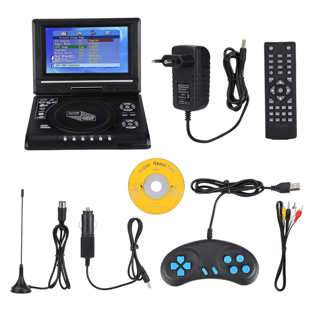 Lettore DVD Girevole Portatile 7,8" con Funzione TV