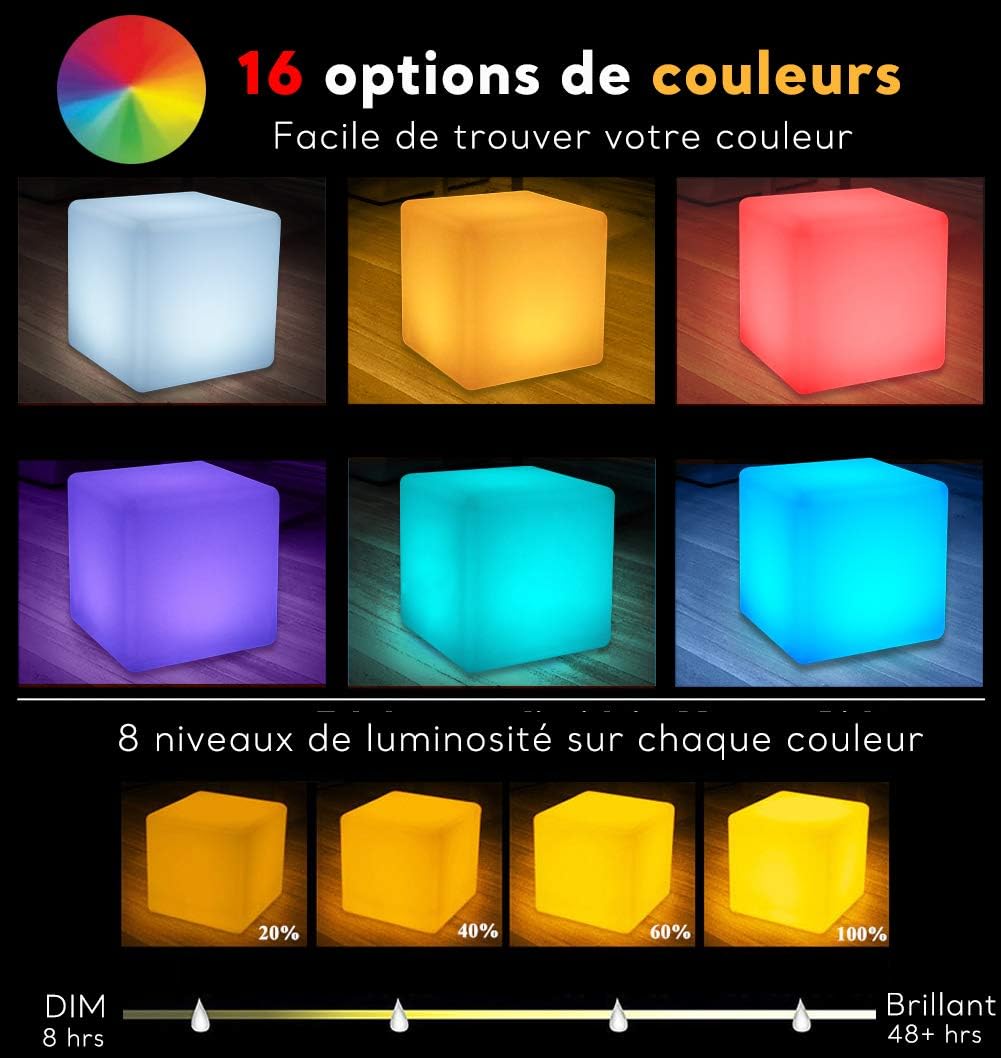 MR.GO 16" LED Cubo Luminoso RGB con Telecomando - immagine 2