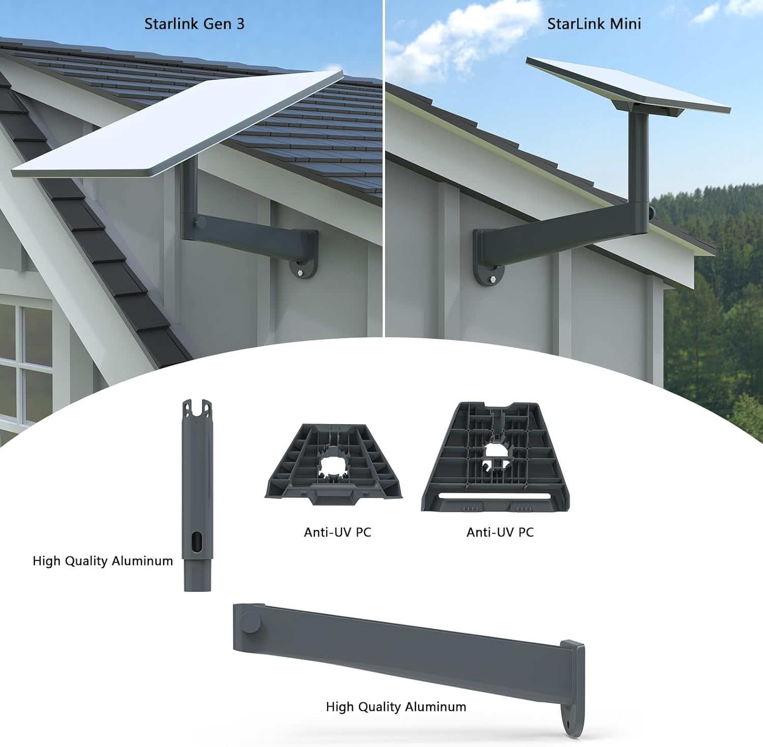 Starlink Supporto Lungo Regolabile per Gen 3/Mini - immagine 4
