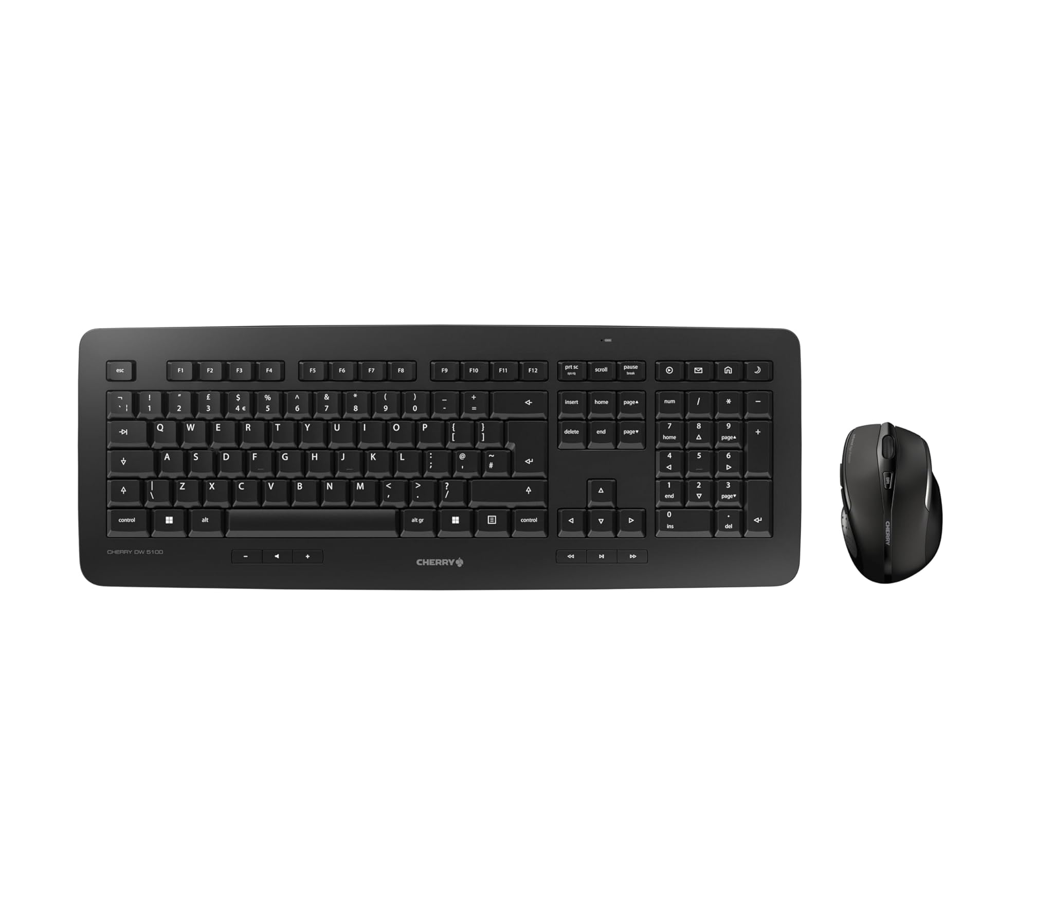Cherry DW 5100 - Set Tastiera e Mouse Wireless, Nero