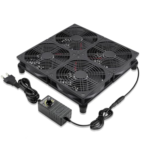Gdstime Ventola 230V 4x120mm con Controllo Velocità