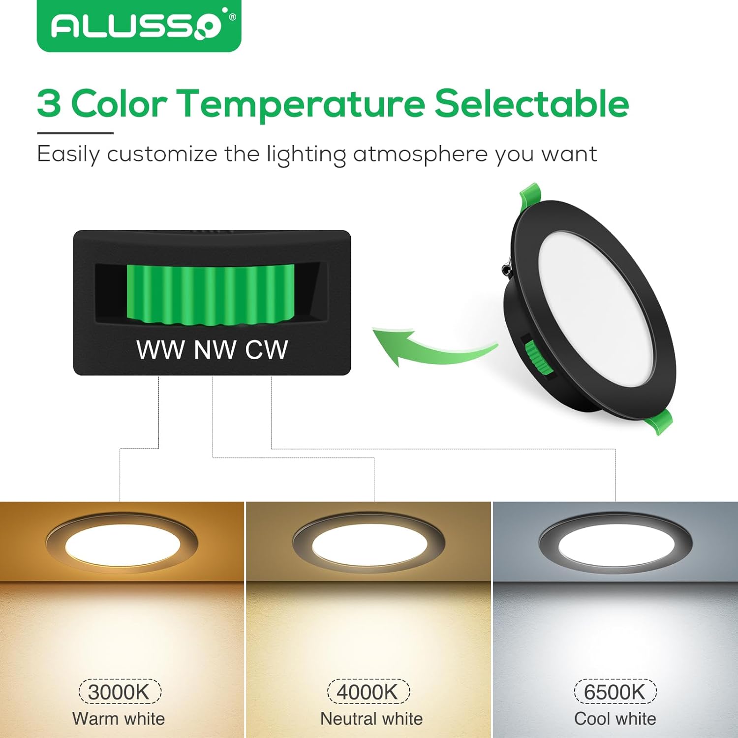 Alusso Faretti LED da Incasso 230V 5W Dimmerabili, Set 6 - immagine 3