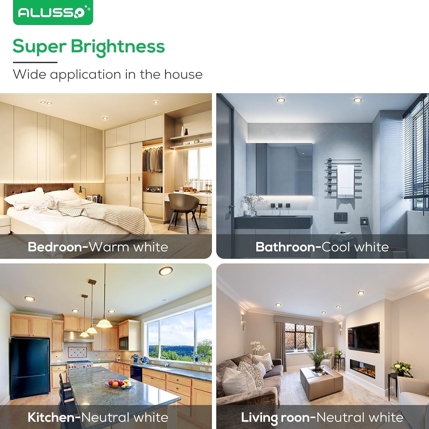 Alusso Faretti LED da Incasso 230V 5W Dimmerabili, Set 6 - immagine 8