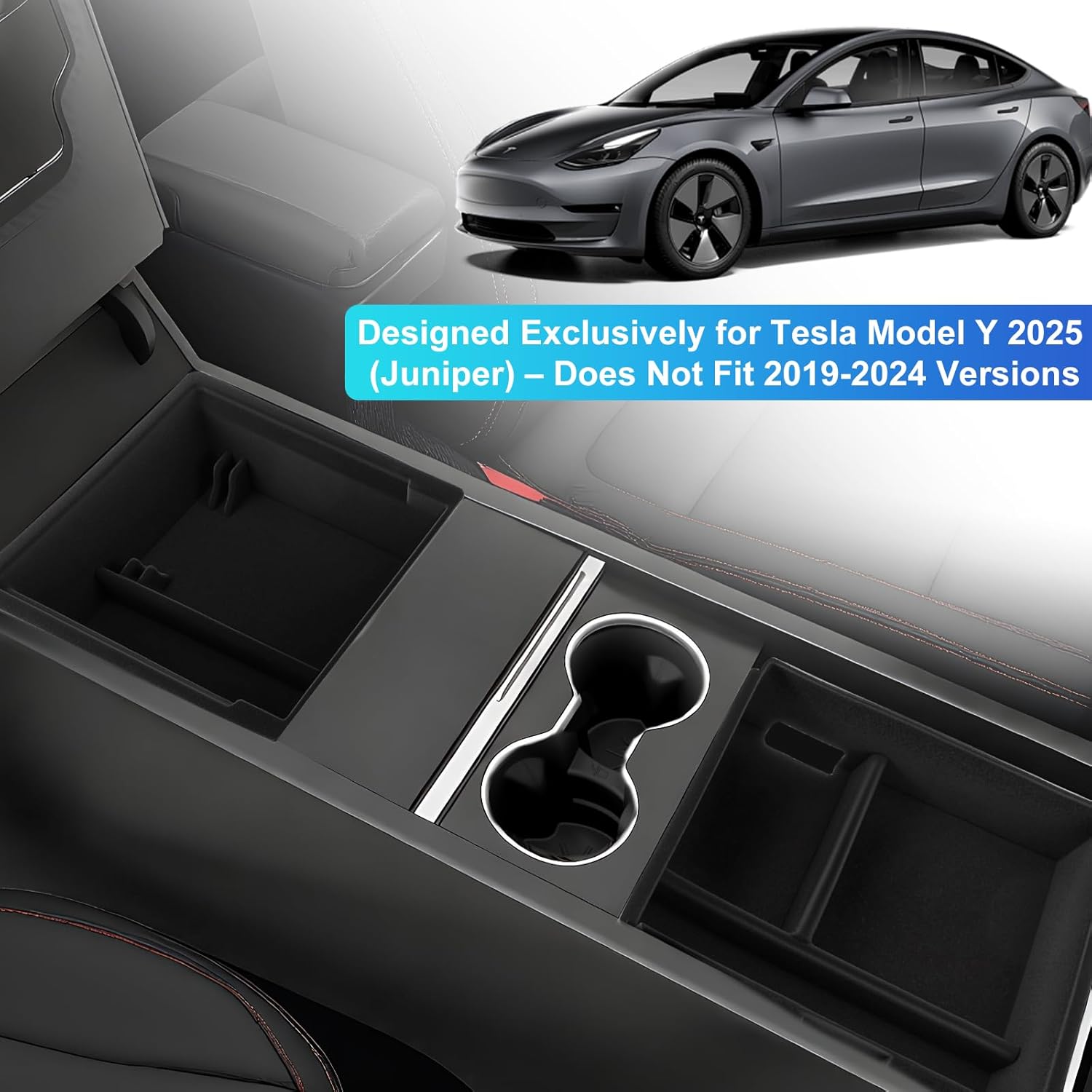 Tesla Model Y - Set 5 Organizer Console Centrale - immagine 3