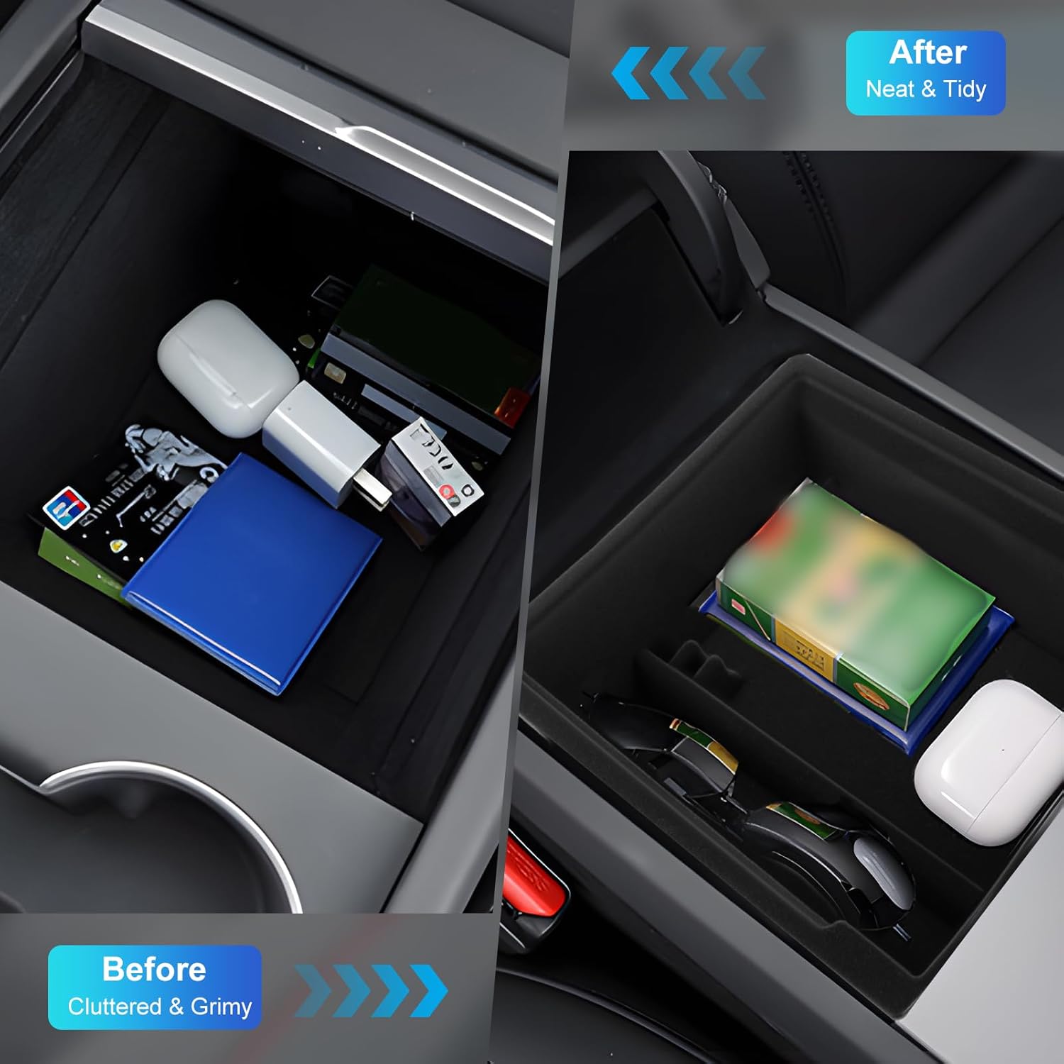 Tesla Model Y - Set 5 Organizer Console Centrale - immagine 4