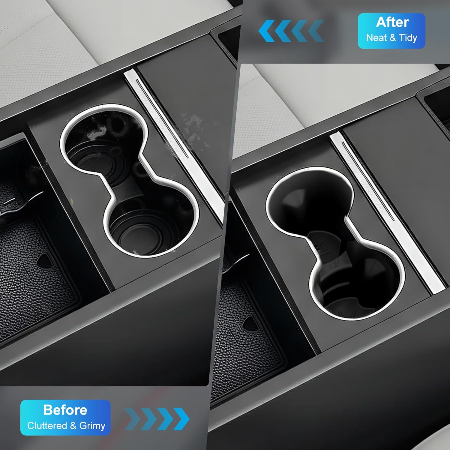 Tesla Model Y - Set 5 Organizer Console Centrale - immagine 5