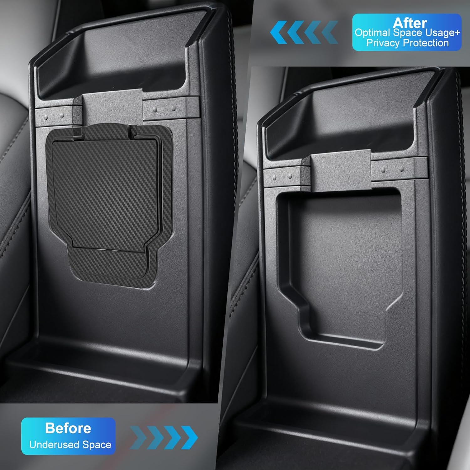 Tesla Model Y - Set 5 Organizer Console Centrale - immagine 6