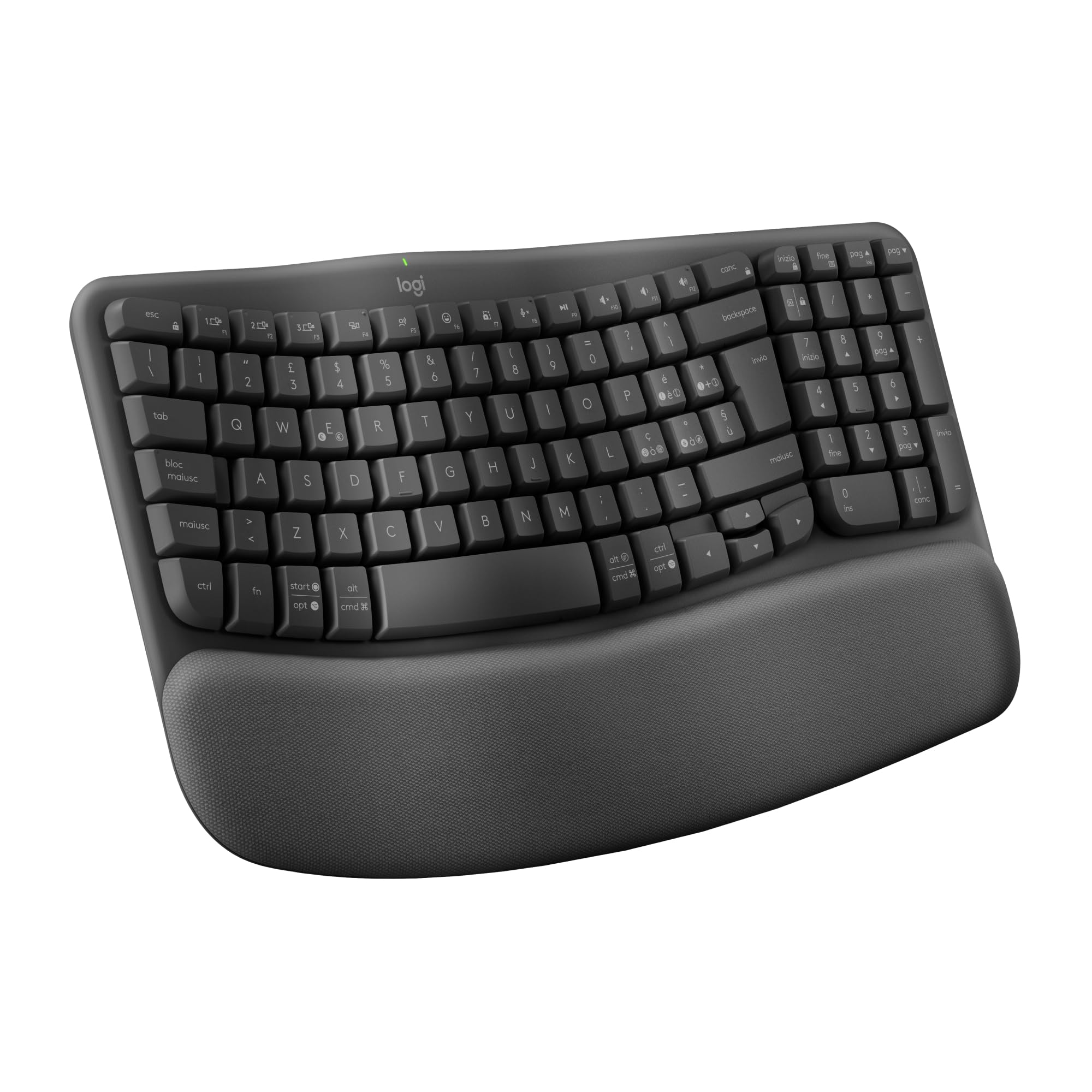 Logitech Wave Keys Tastiera Wireless Ergonomica