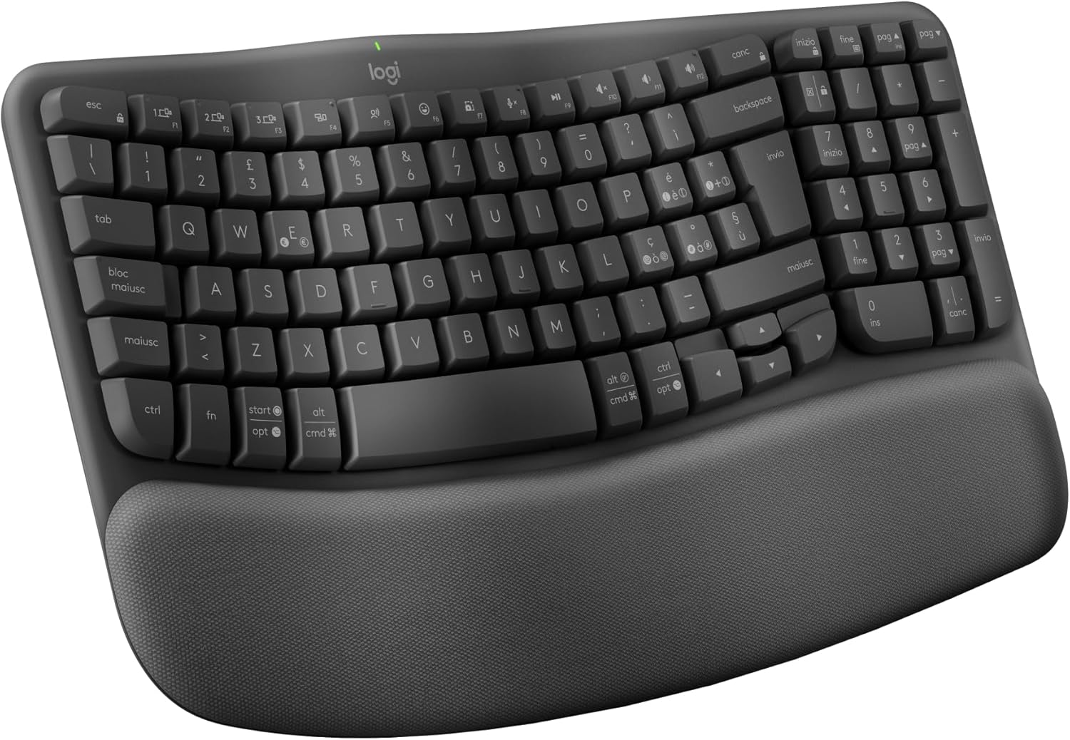 Logitech Wave Keys Tastiera Wireless Ergonomica - immagine 1