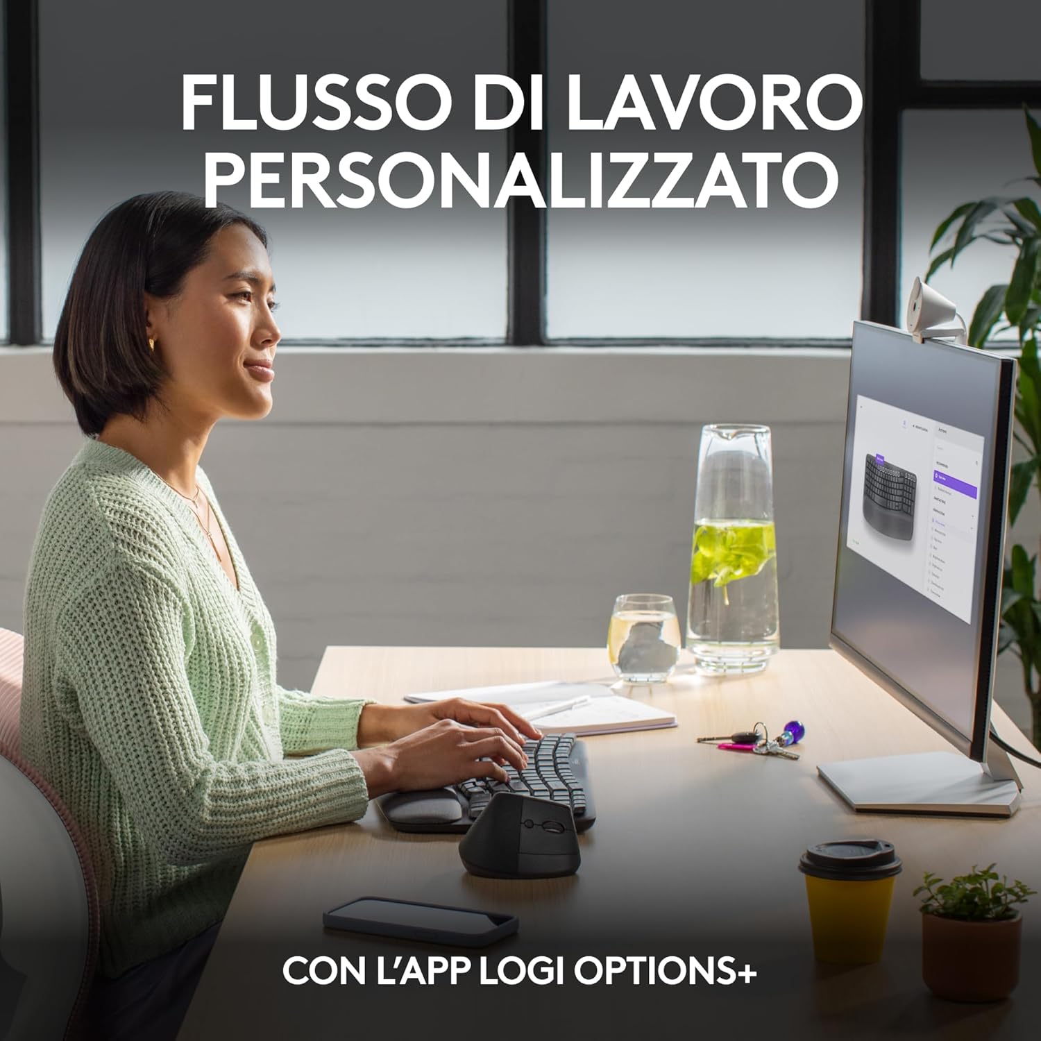 Logitech Wave Keys Tastiera Wireless Ergonomica - immagine 8