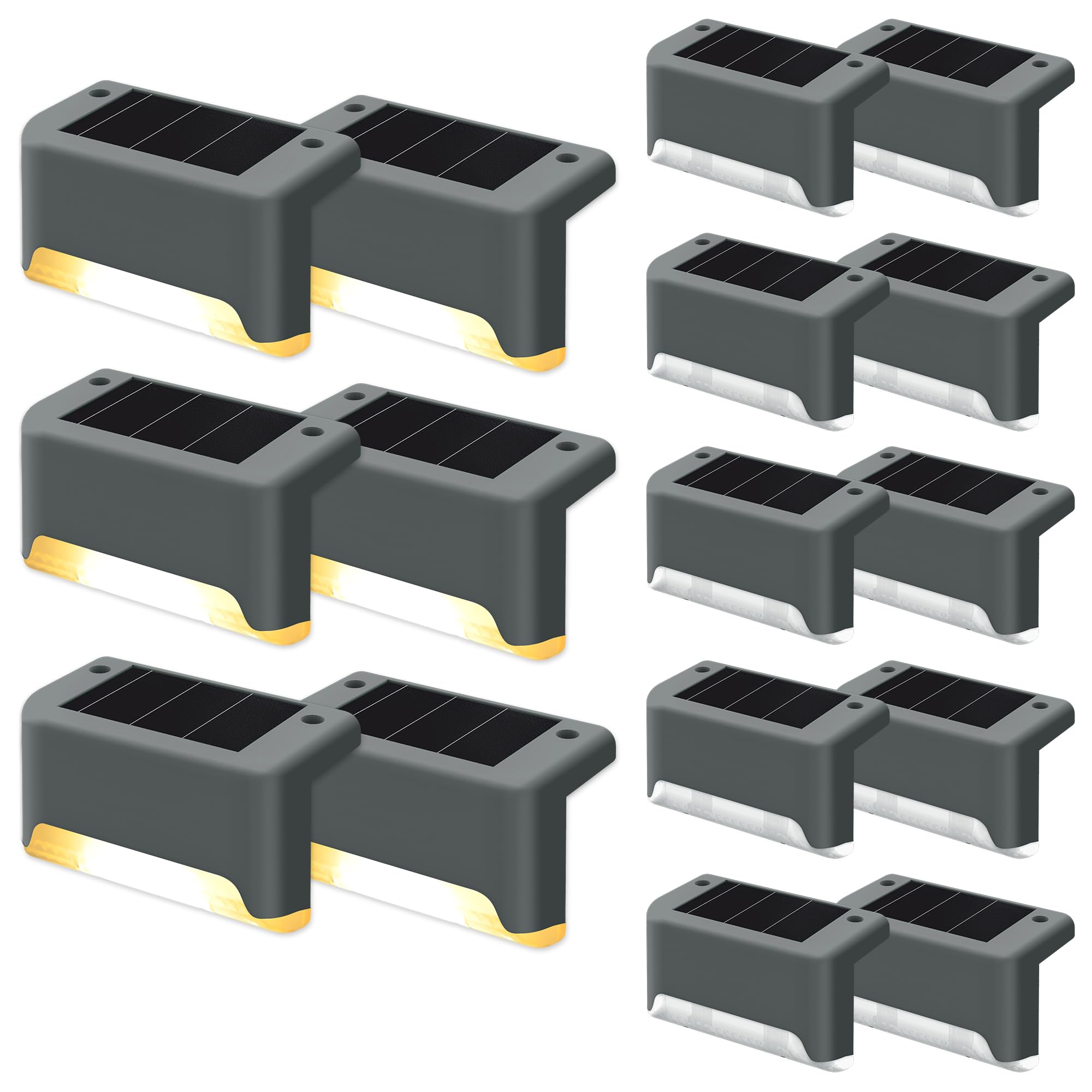 Gigalumi Luce Solare Esterna per Scale, 16 Pezzi