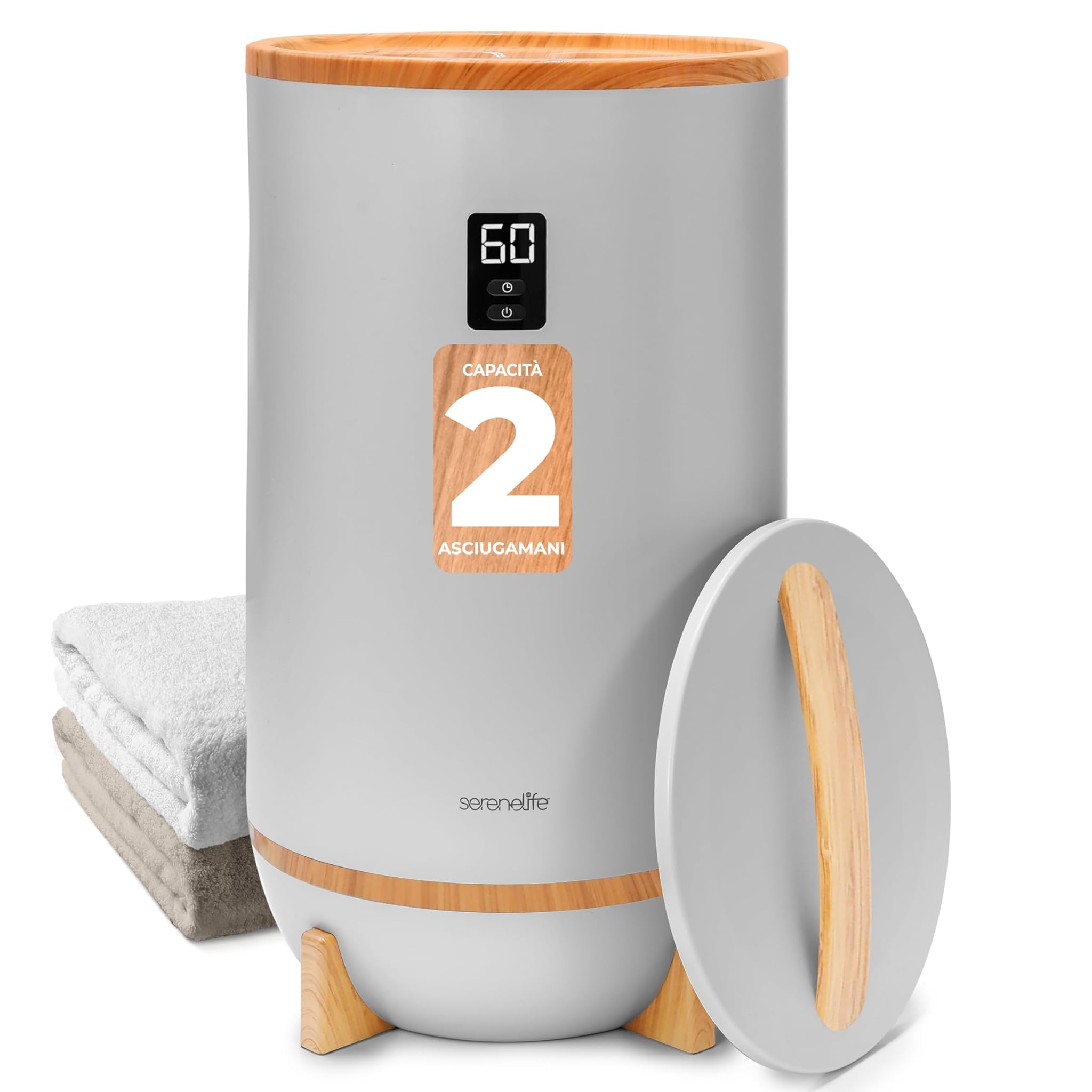 SereneLife Scaldasalviette Elettrico Bagno con Timer