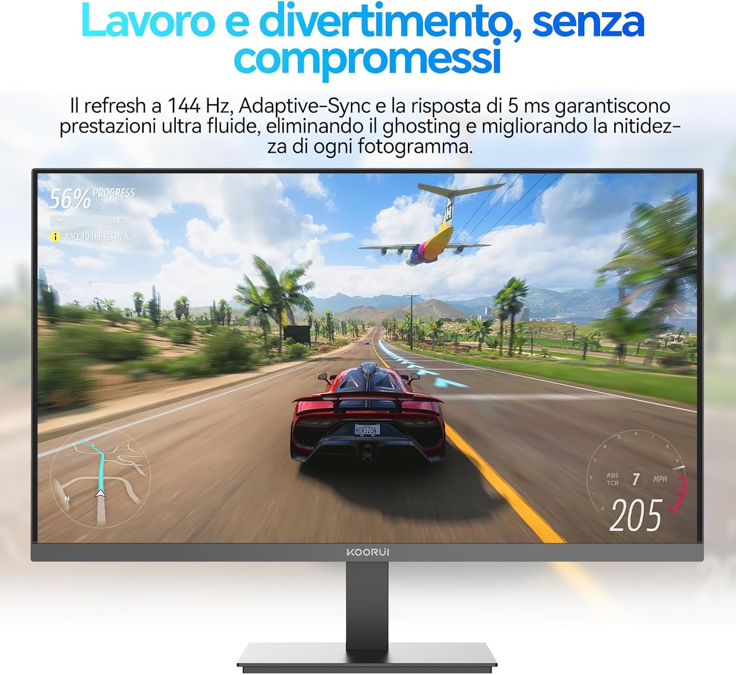 Koorui E2711K Monitor PC 27 Pollici Full HD IPS 144Hz - immagine 2