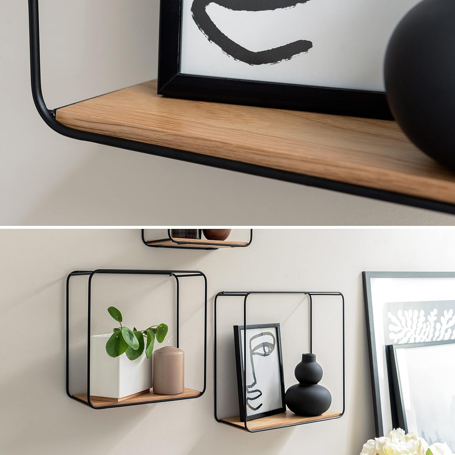 Kazai. Mensole da Muro Design -Jona- 3 Parti, Quercia - immagine 5