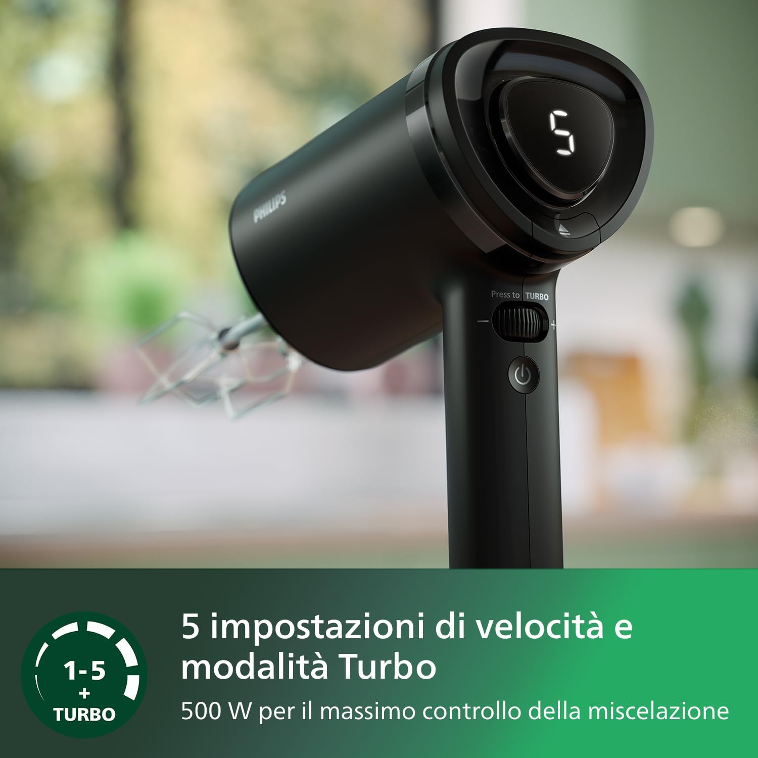 Philips Sbattitore a Immersione Serie 5000 500W, Nero - immagine 3