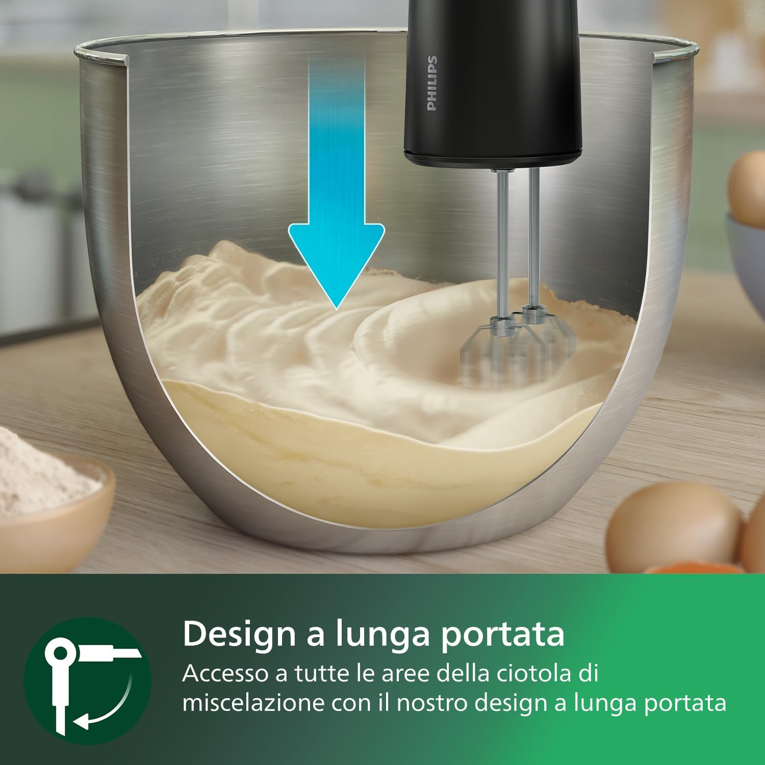 Philips Sbattitore a Immersione Serie 5000 500W, Nero - immagine 4