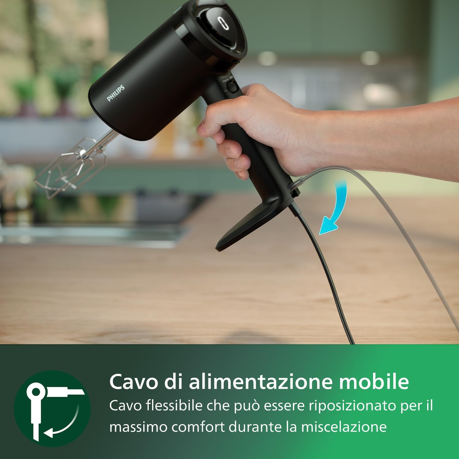 Philips Sbattitore a Immersione Serie 5000 500W, Nero - immagine 6