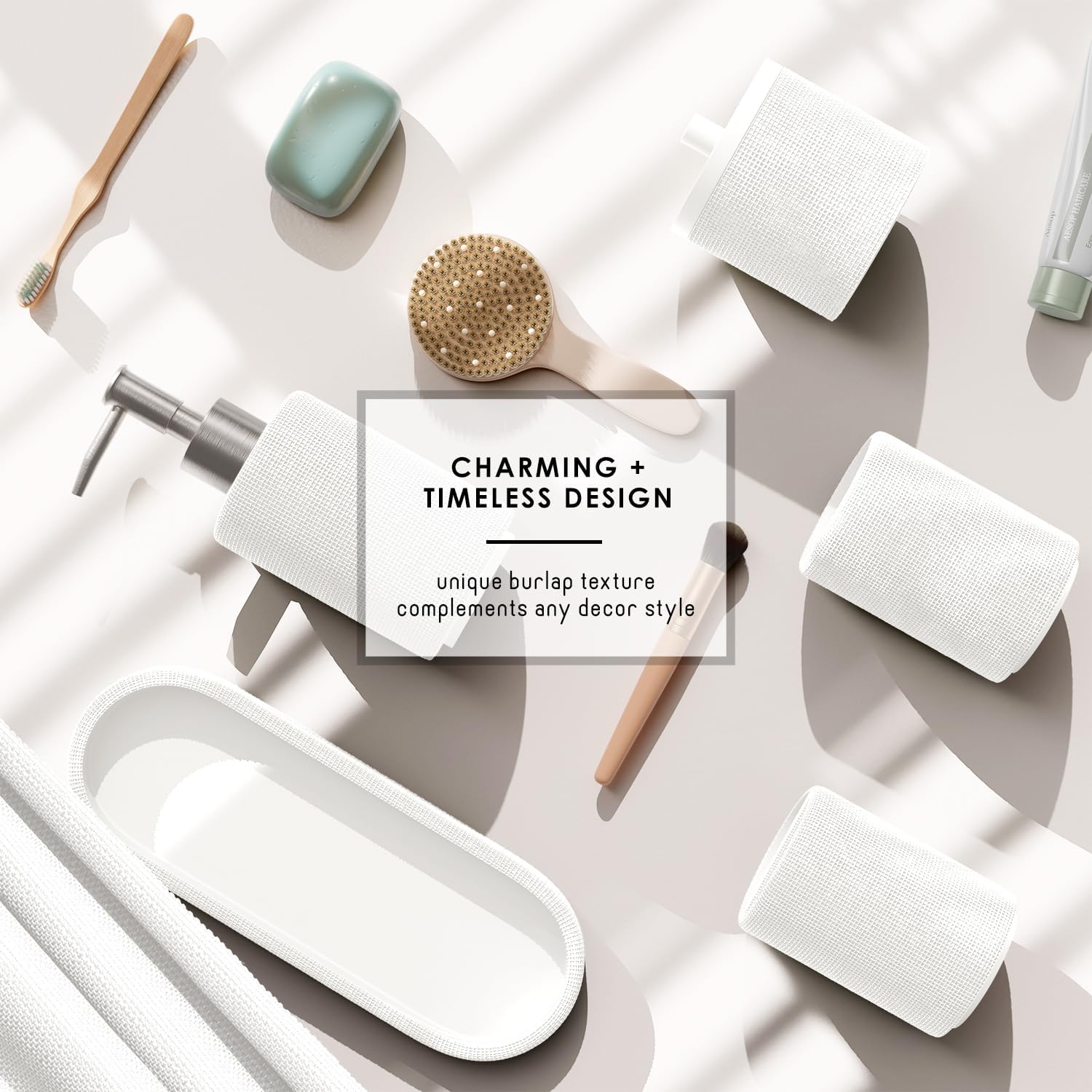 Clara Clark Set da Bagno Bianco 21 Pezzi - immagine 6