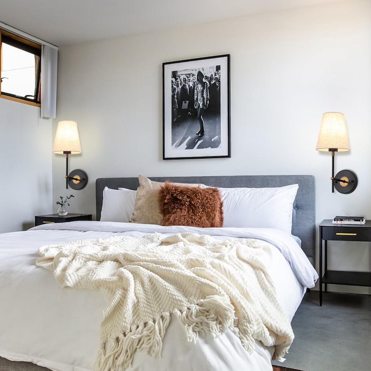 Mrhyswd Applique da Parete Interno Vintage E27 (2 Pezzi) - immagine 5