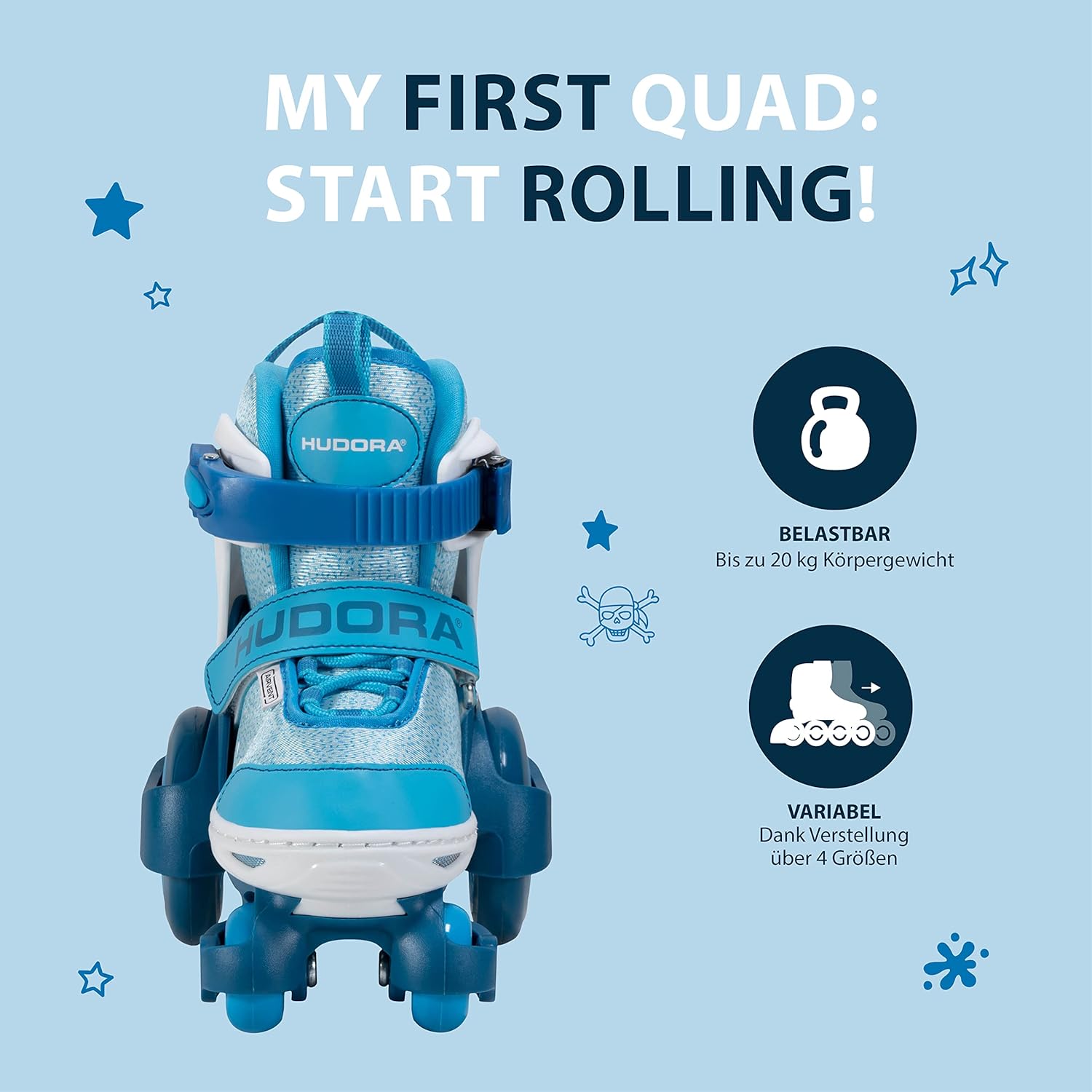 Hudora Pattini a Rotelle My First Quad per Bambini - immagine 3