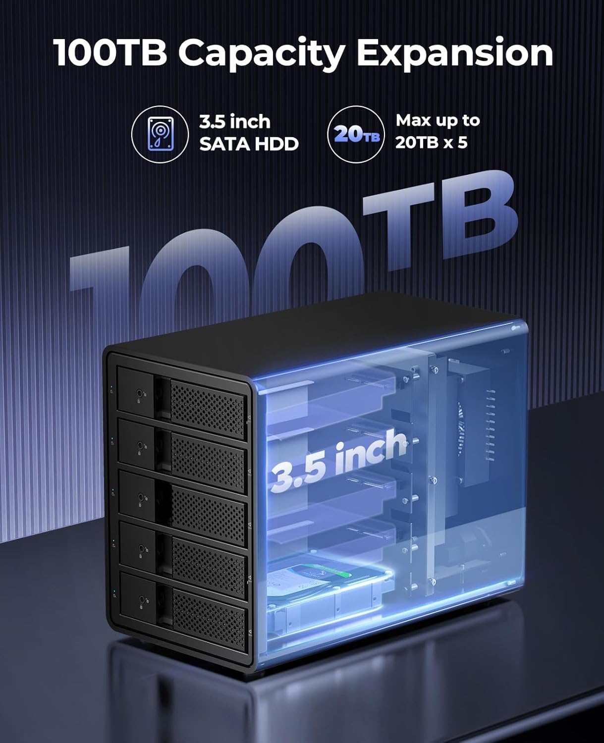 ORICO 5 enclosure disco rigido Bay Raid - immagine 3