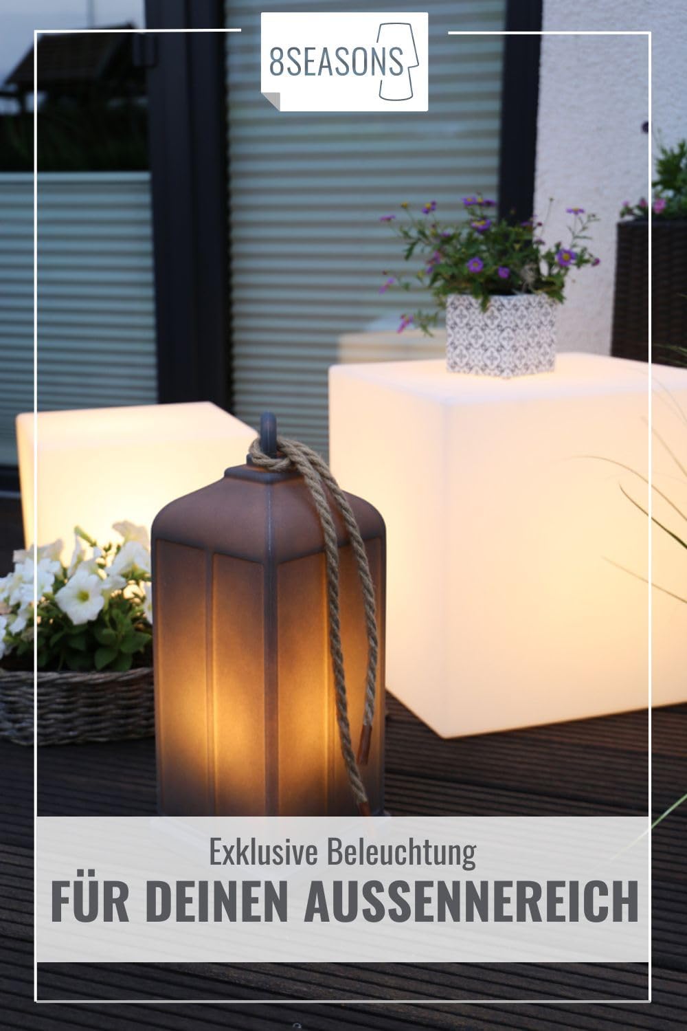 8 Seasons Design Shining Lantern - Lanterna LED Antracite - immagine 2