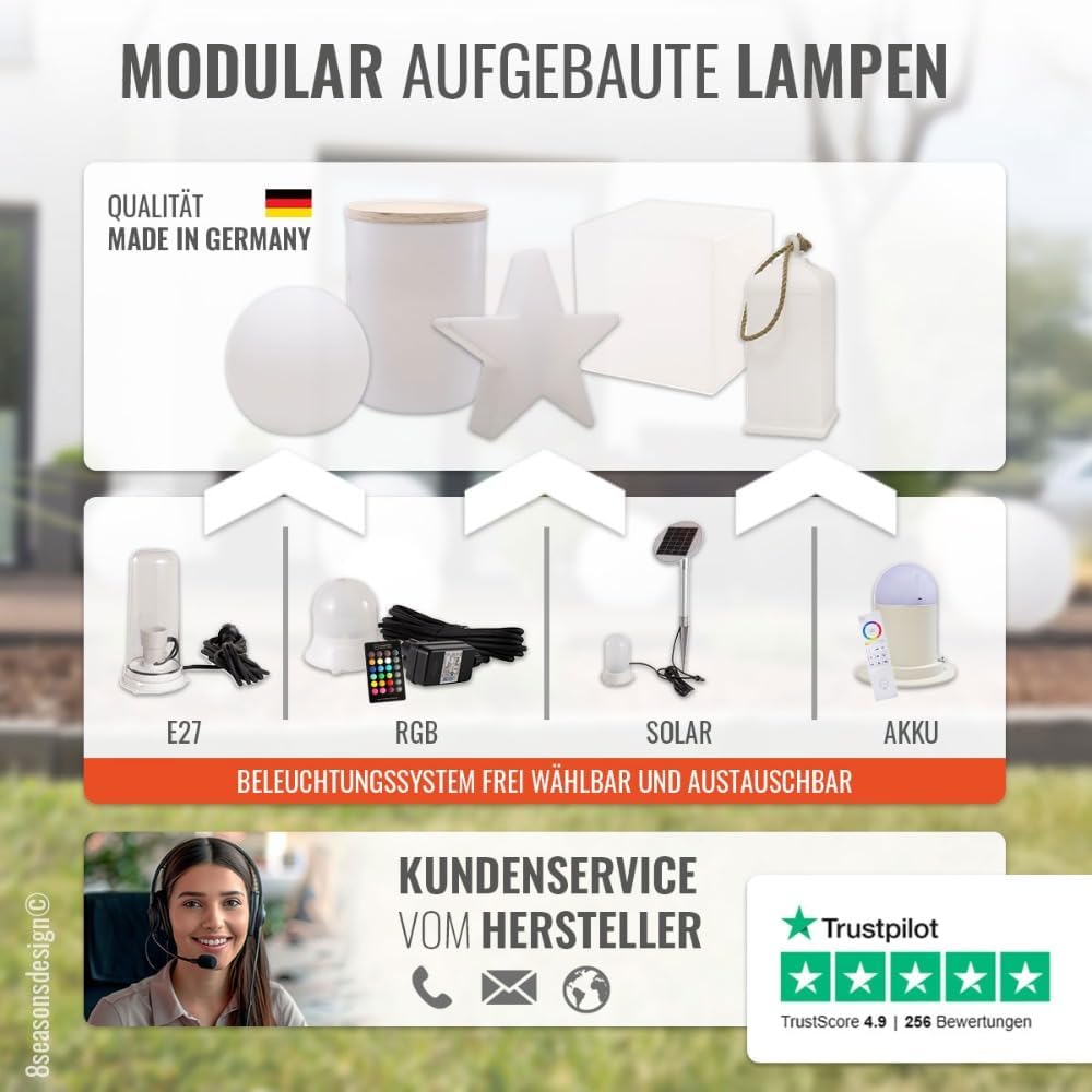 8 Seasons Design Shining Lantern - Lanterna LED Antracite - immagine 3