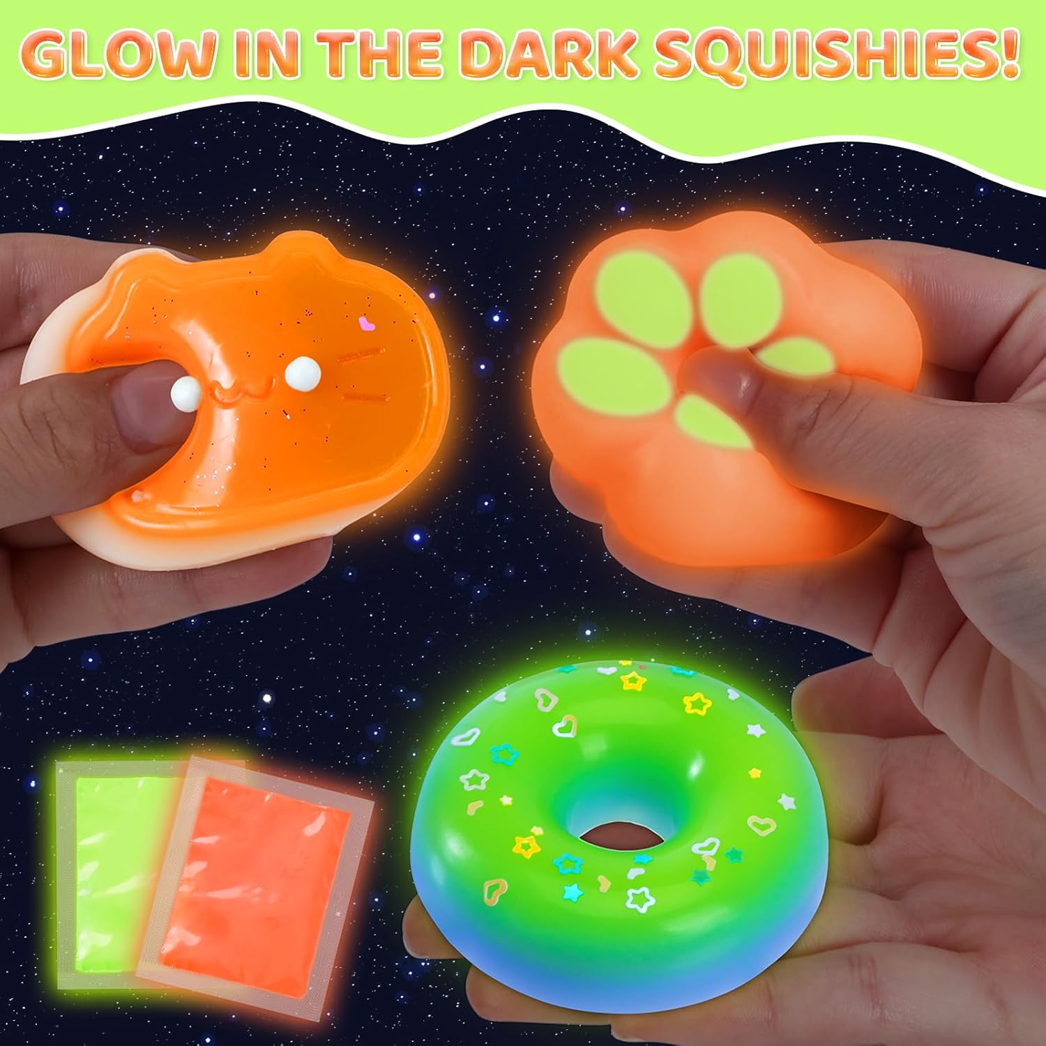 Highttoy Kit Squishy Silicone Liquido Luminosi Fai Da Te 480ml - immagine 3