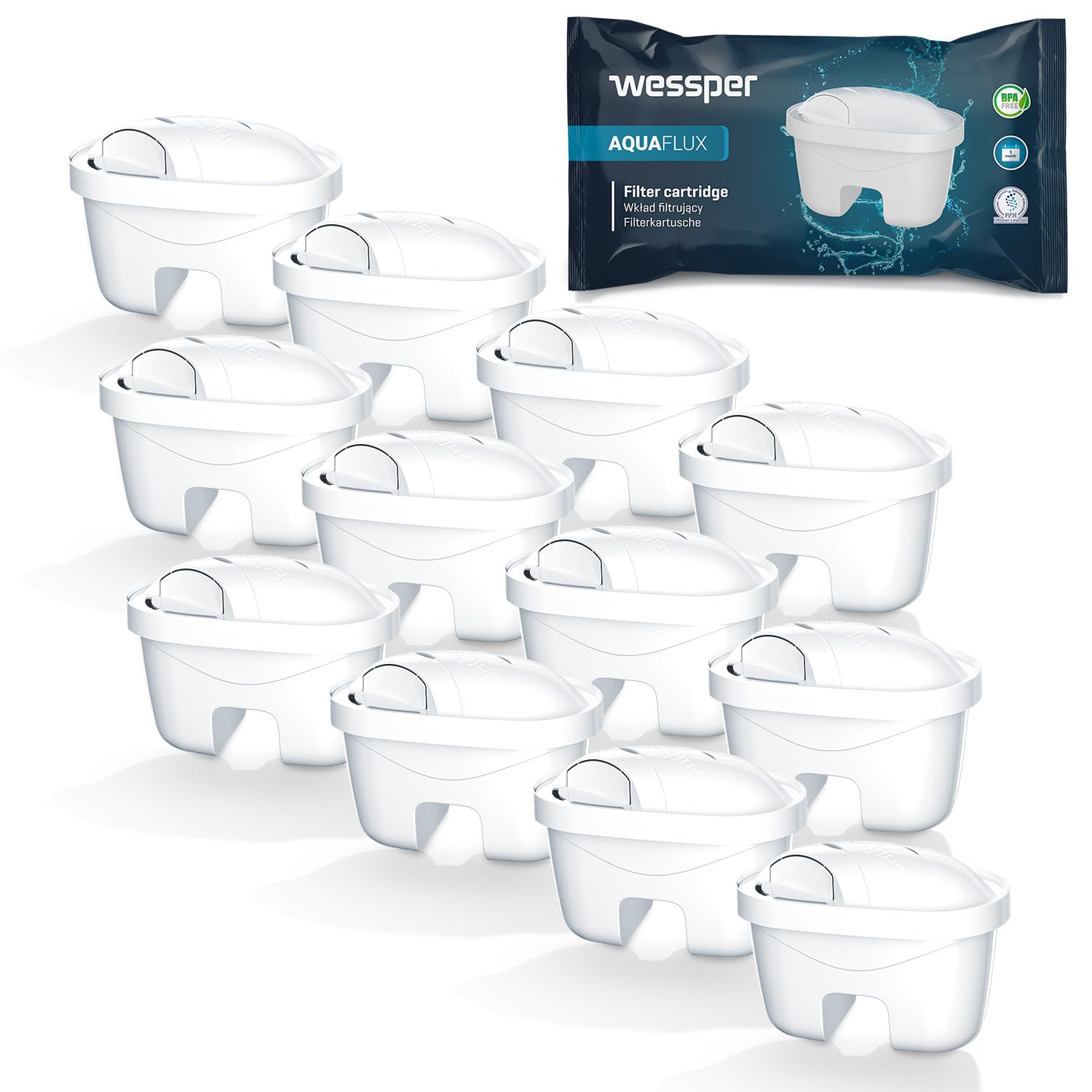 Wessper AquaFlux - 12 Cartucce Filtranti Acqua