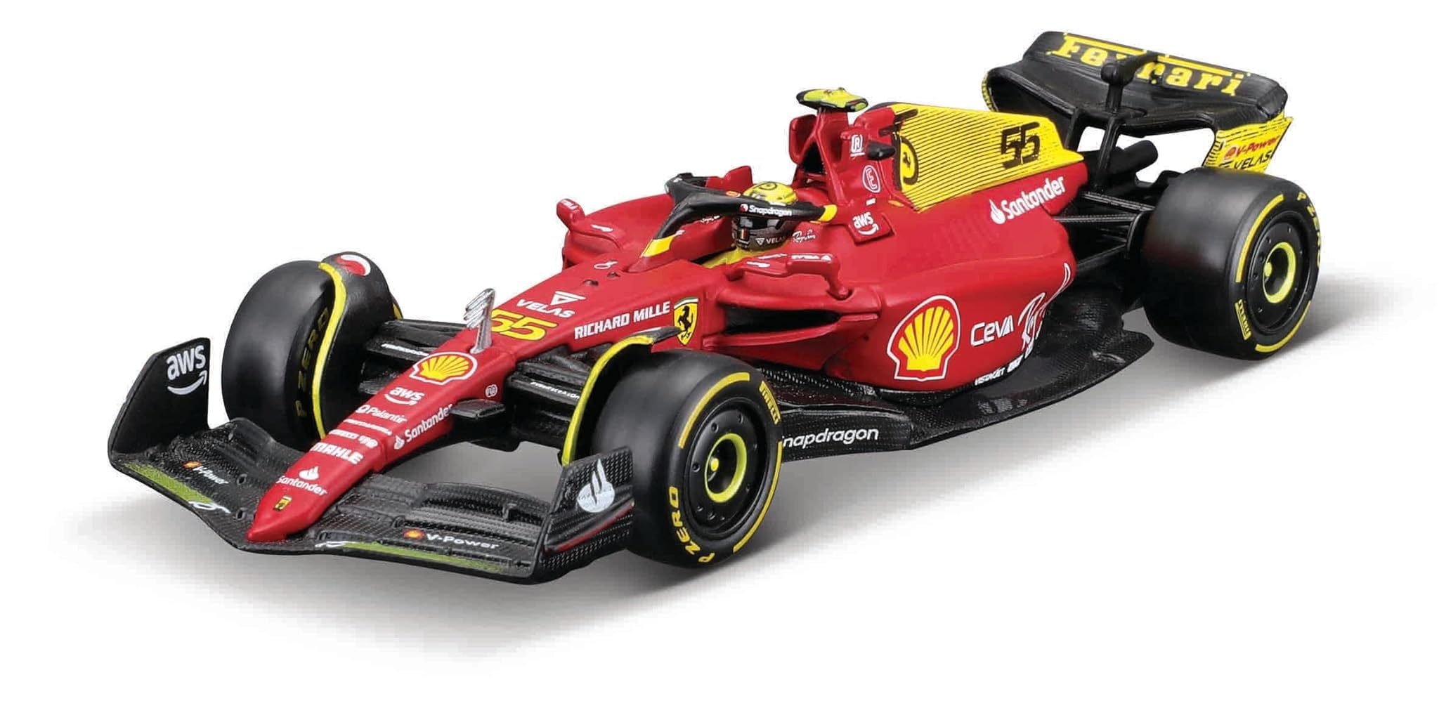 Bburago Ferrari SF-23 Carlos Sainz Nr 55 Stagione 2023 Formula 1 F1 - scala 1/24 23cm Modello Auto DieCast 18-26808-55