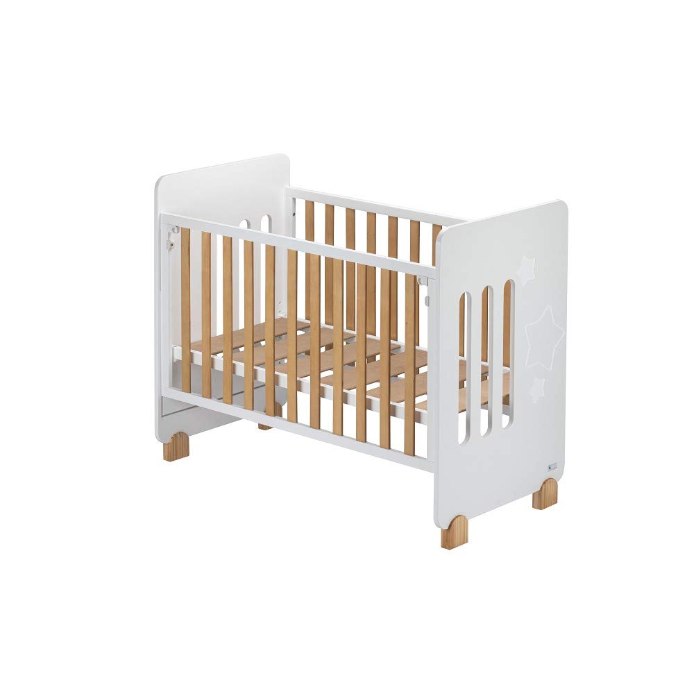 Interbaby CUNA15 Lettino Di Legno Star Nature - 19300 g, bianco