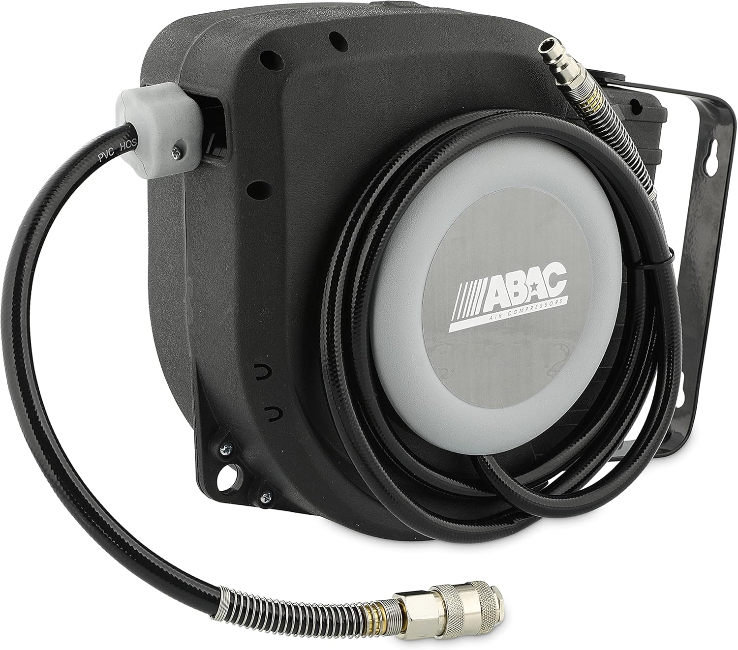 Abac Avvolgitubo Automatico G-8/12 con Tubo PVC 9m, Nero