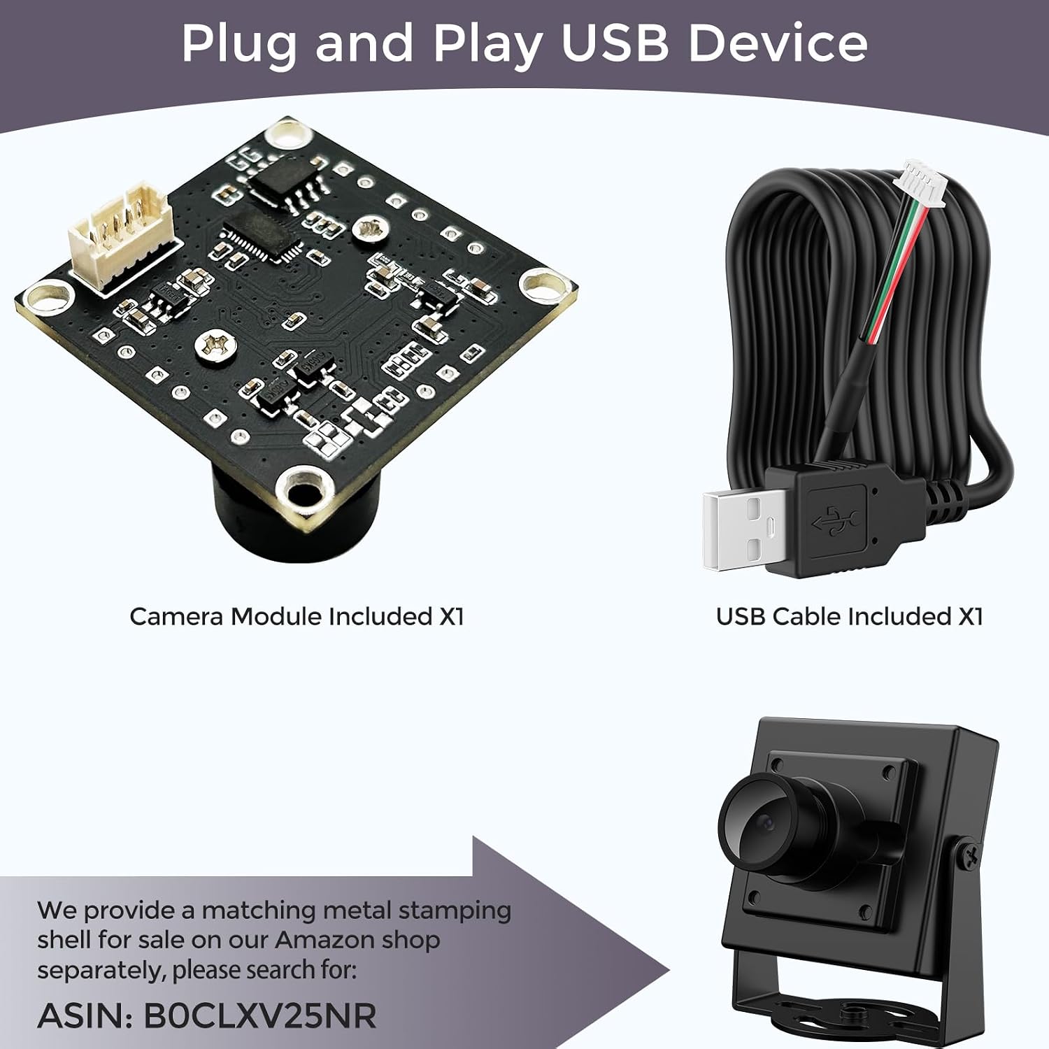 InnoMaker Telecamera USB 2.0 UVC 720P con DFOV 120° - Per Raspberry Pi ...