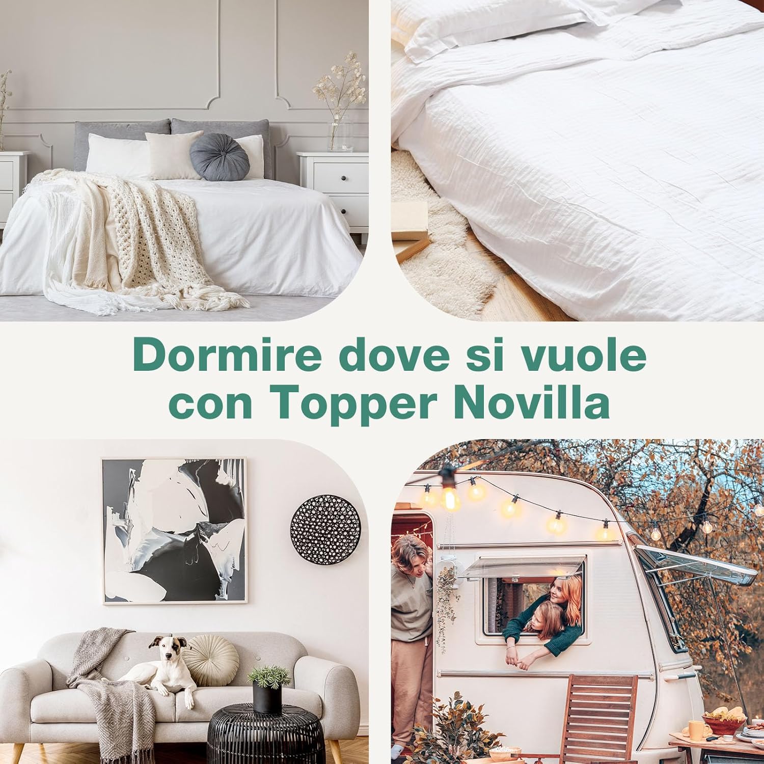 Novilla Topper Singolo 80x200cm in Memory Foam 5cm - immagine 10