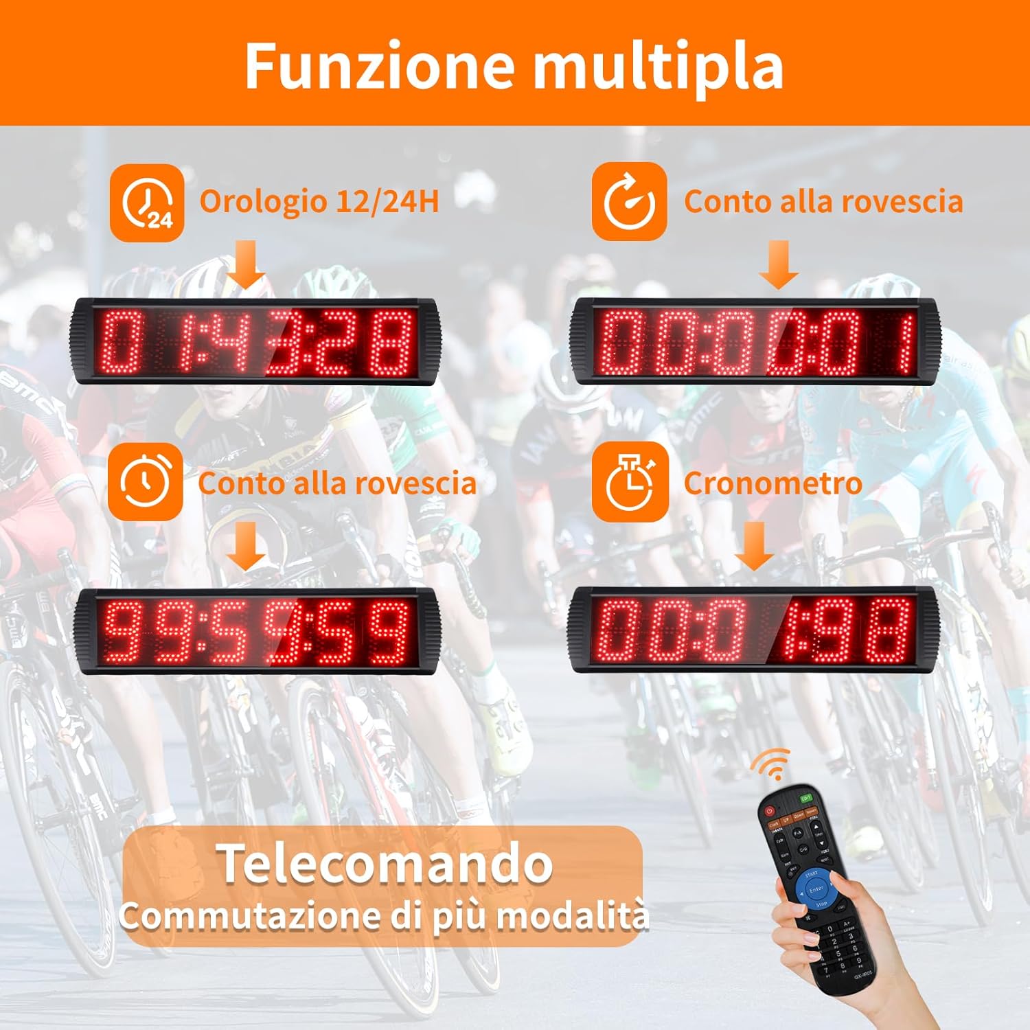 Yz Orologio da Parete Digitale con Telecomando - immagine 3