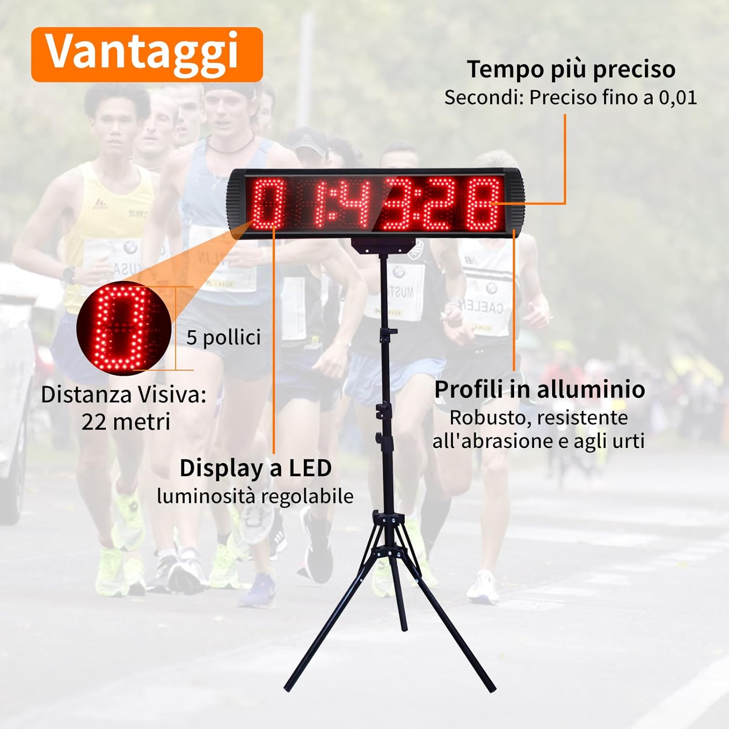 Yz Orologio da Parete Digitale con Telecomando - immagine 4