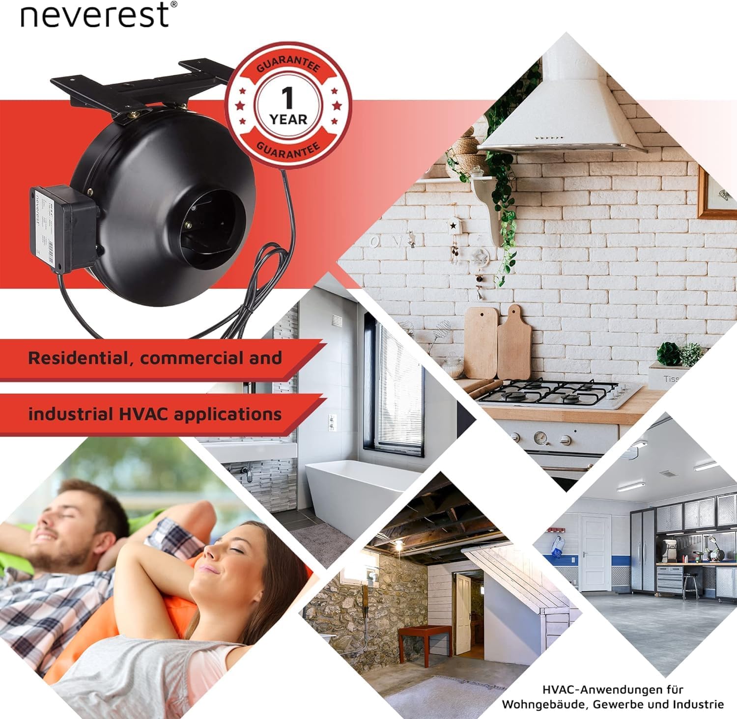 Neverest® RV-B 160 mm - Ventilatore di Ventilazione - immagine 5