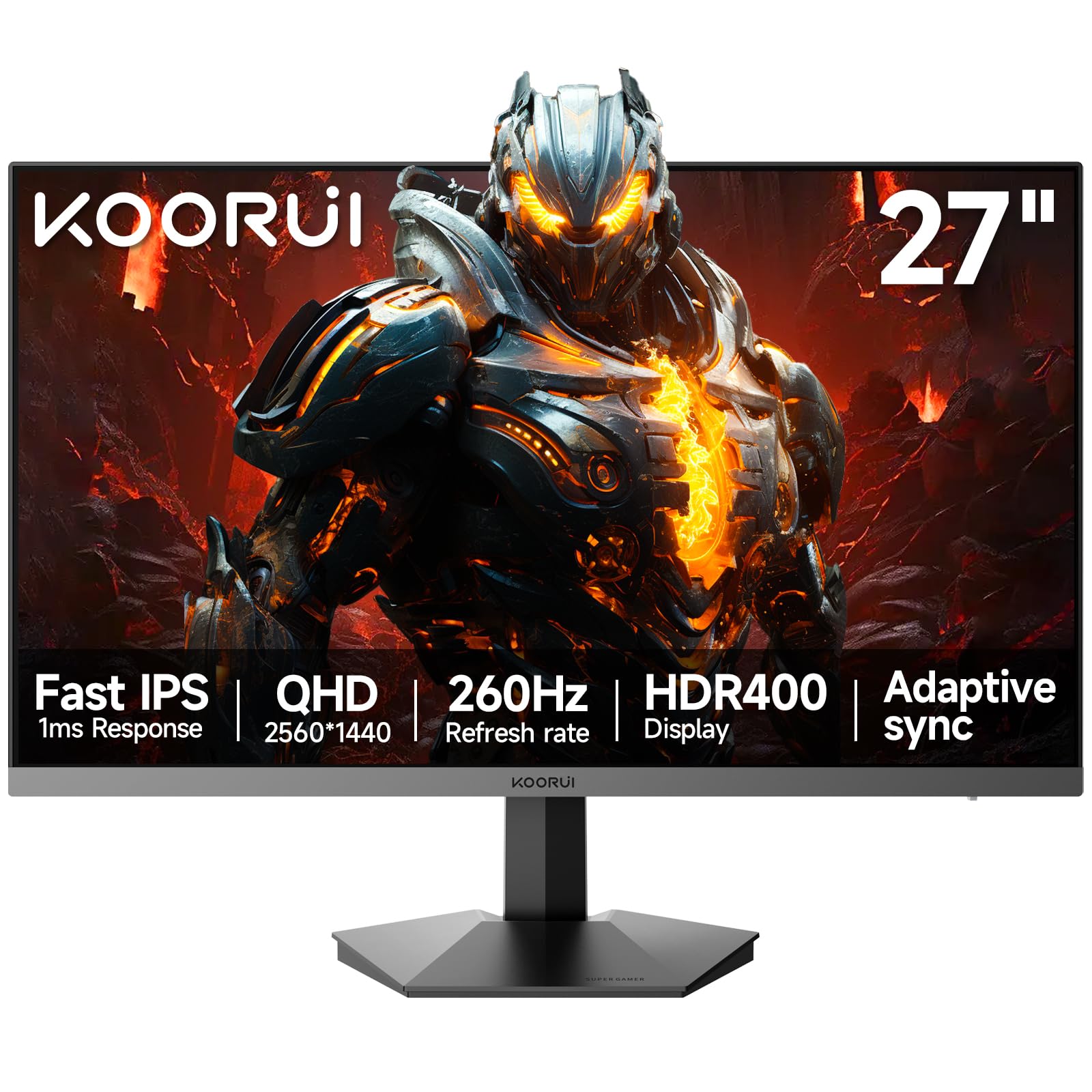 Koorui Monitor Gaming Flat IPS 27" QHD 260Hz