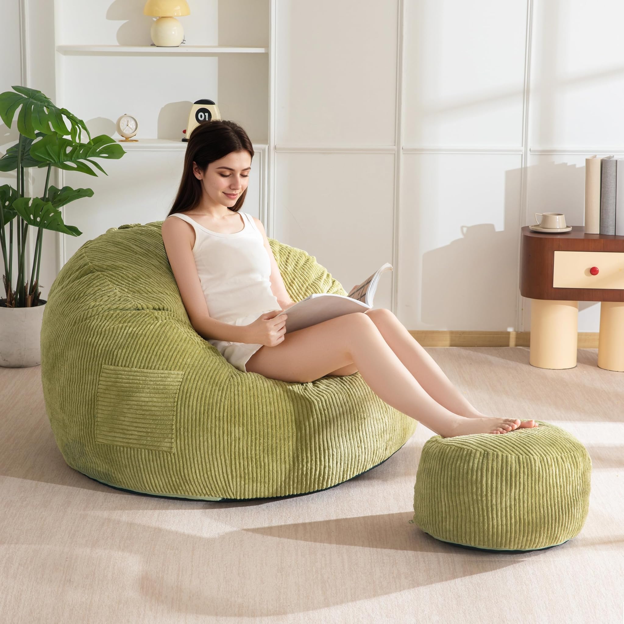 Maxyoyo Poltrona a Sacco in Corda con Poggiapiedi