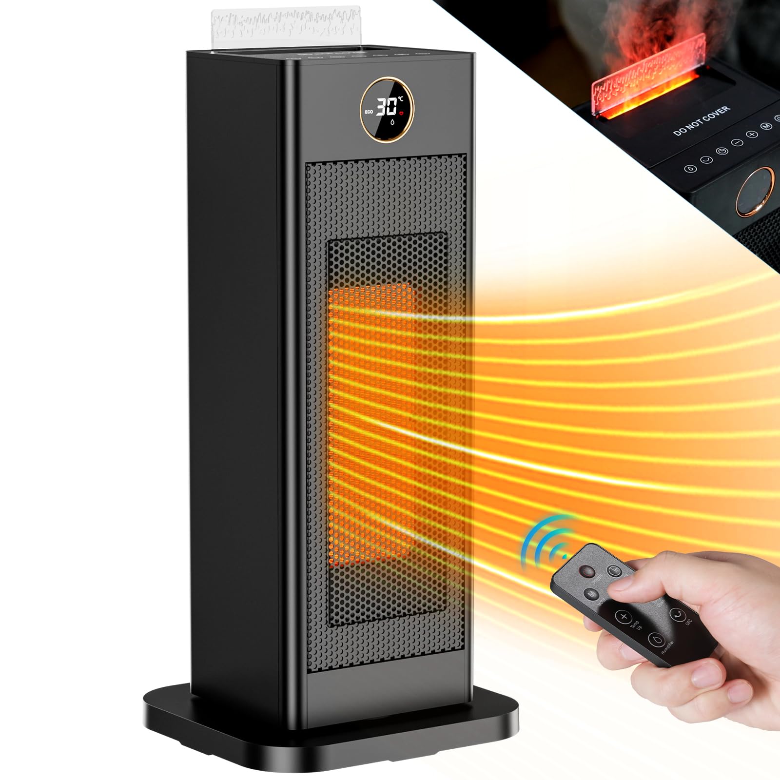 Liferun Termoventilatore Ceramica con Umidificatore