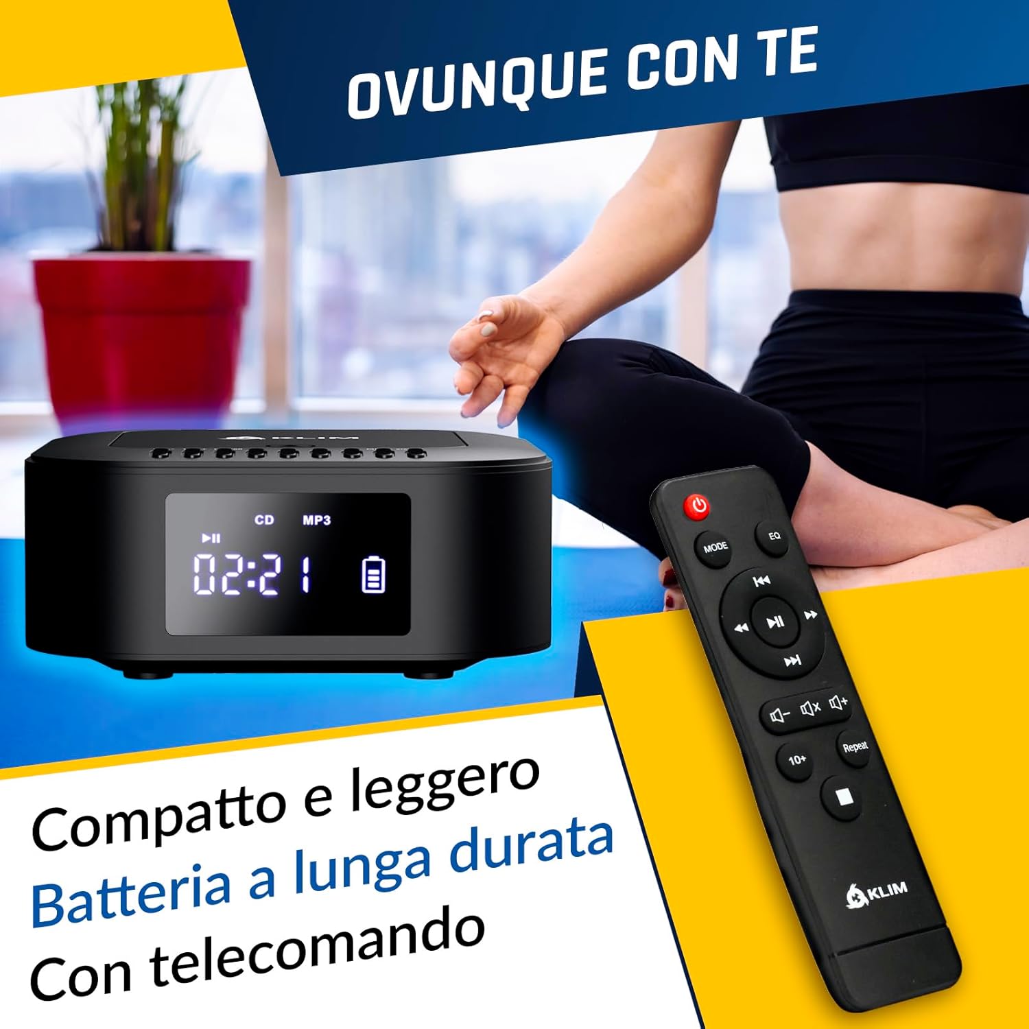 Klim Lettore CD Stereo Boombox E1 con BASS Boost - immagine 5