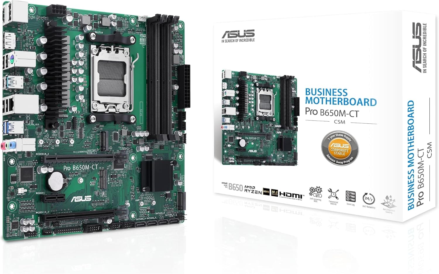 Asus PRO B650M-CT-CSM Scheda Madre Business AMD mATX - immagine 1