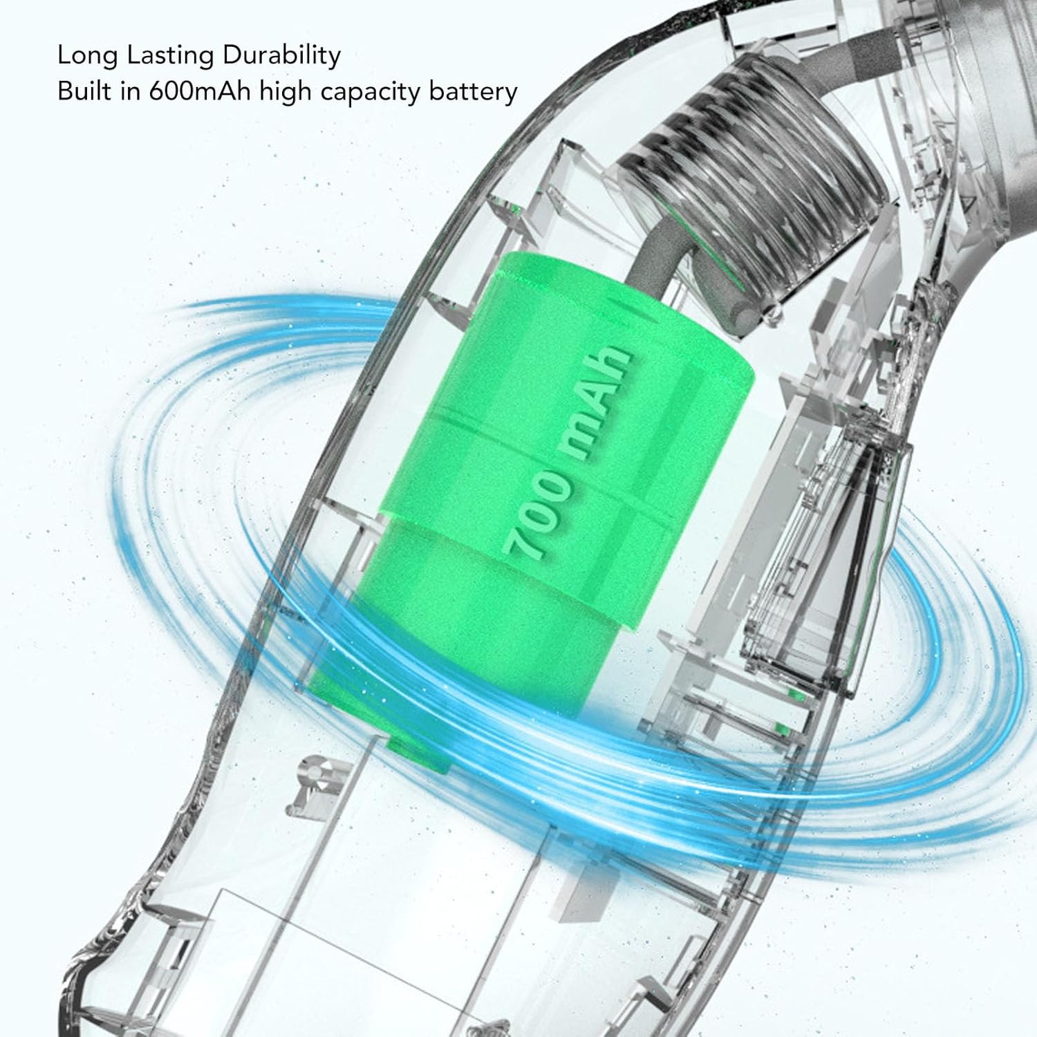 Asciugacapelli Ricaricabile 10W per Orecchio - immagine 4