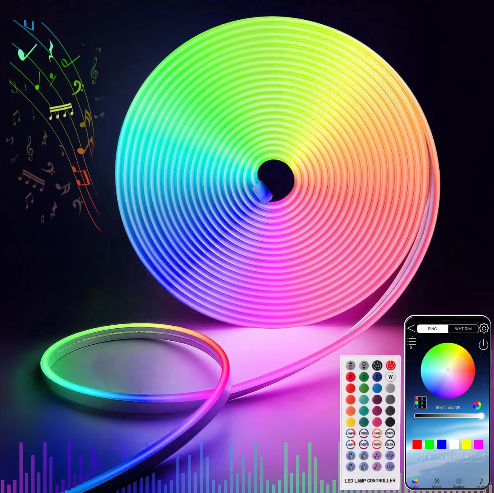 Striscia LED Neon RGB 5 Metri IP67 | Mmeevt | Velz