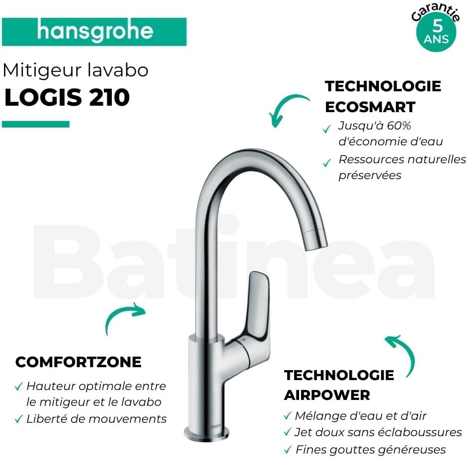 Hansgrohe Logis Miscelatore Monocomando Lavabo 210 - immagine 3