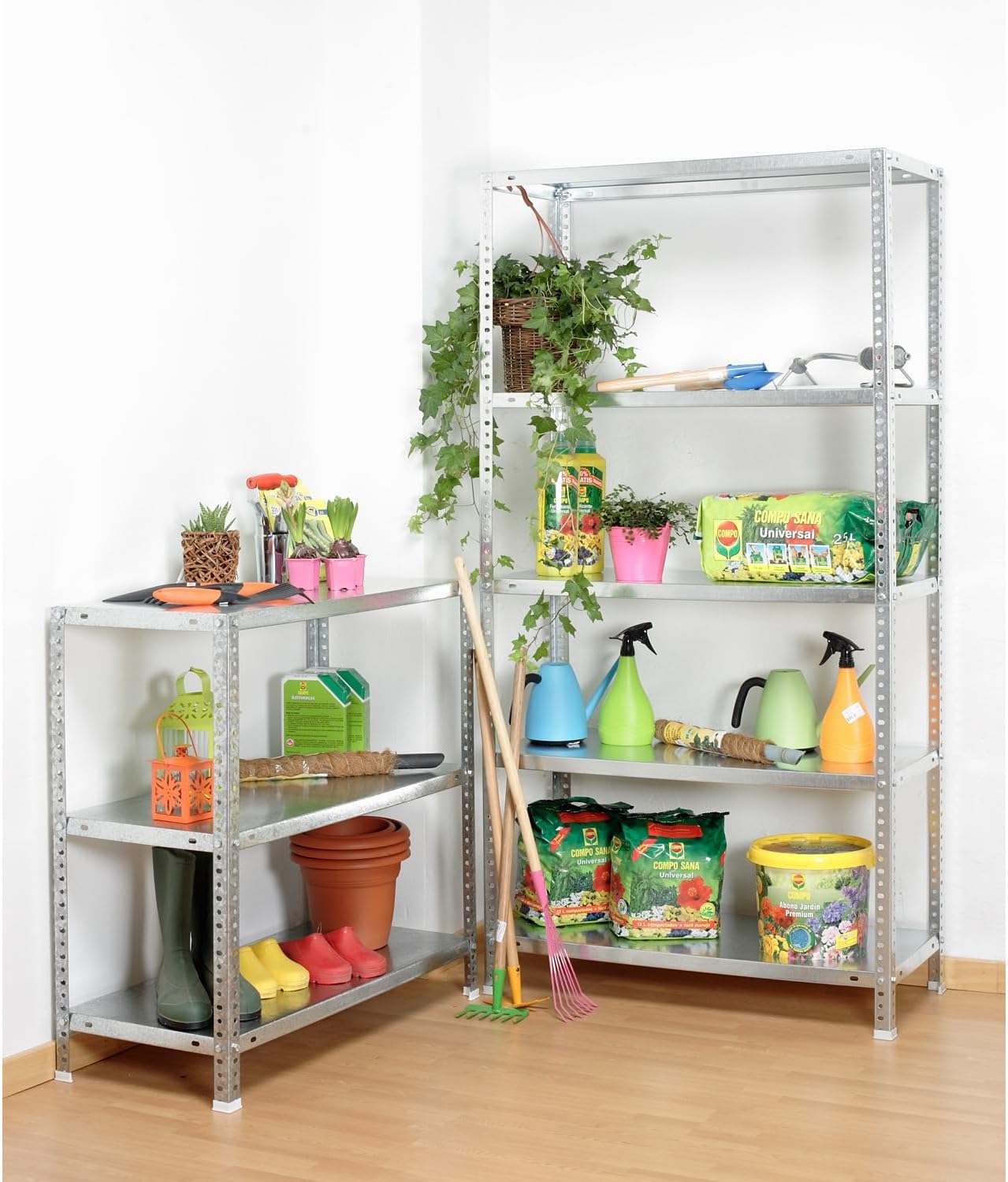 Simon Rack Scaffale Metallo Garage 5 Ripiani, Grigio - immagine 2