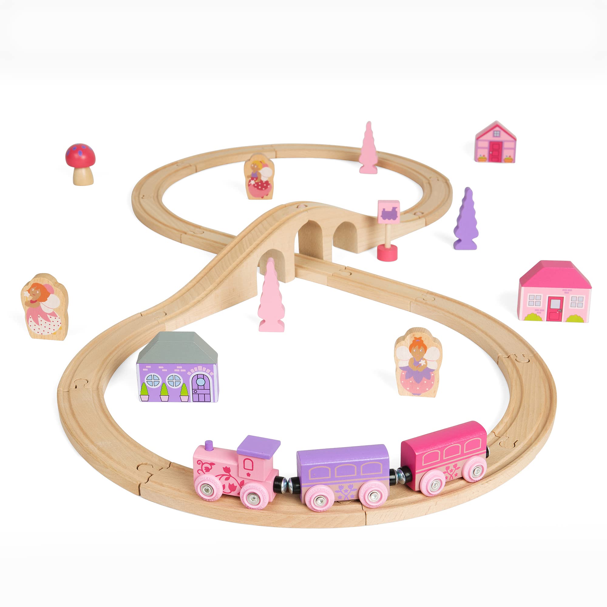 Bigjigs Rail Kit Trenino fatato e Binario a Forma di Otto